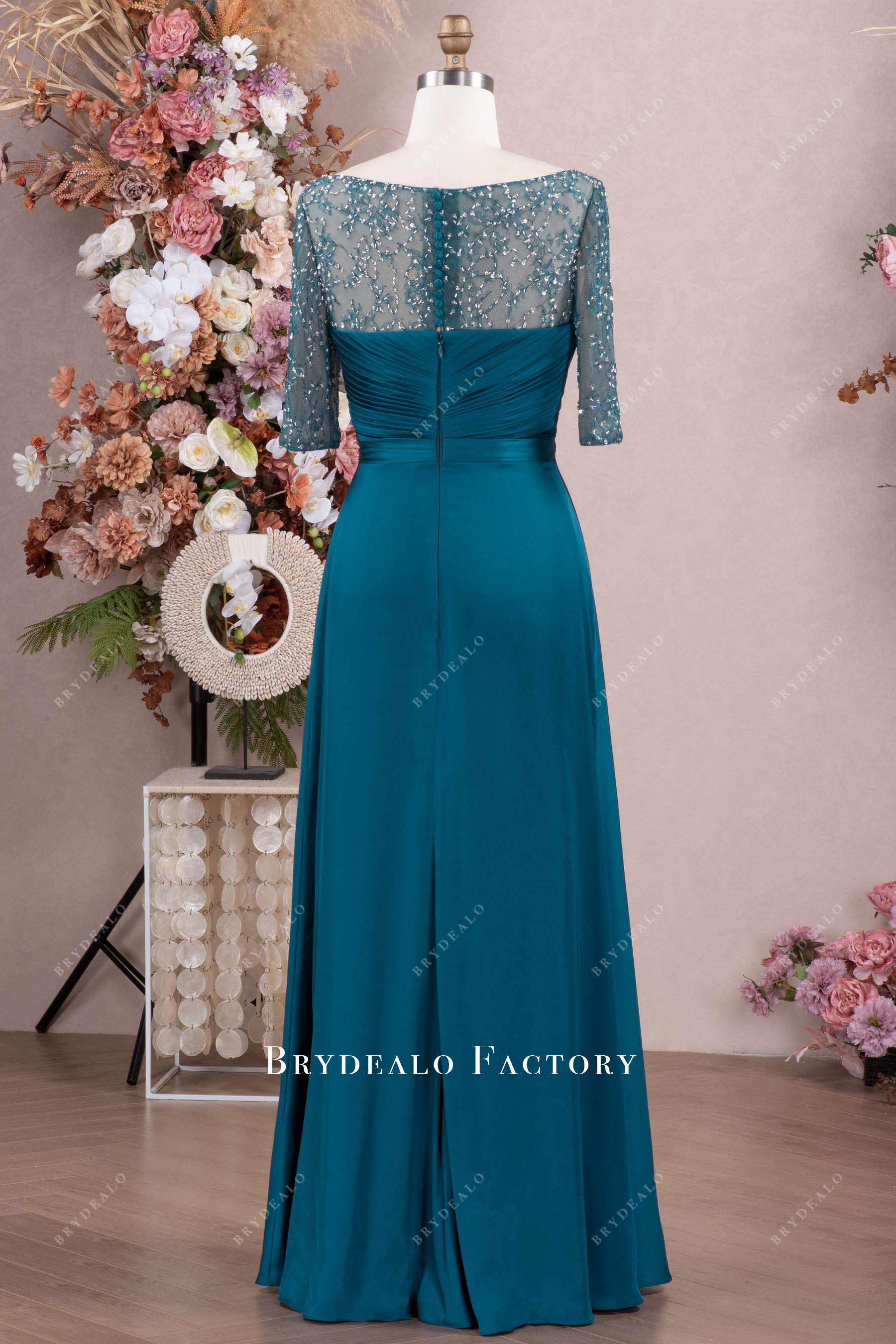 floor length mother of bride dress