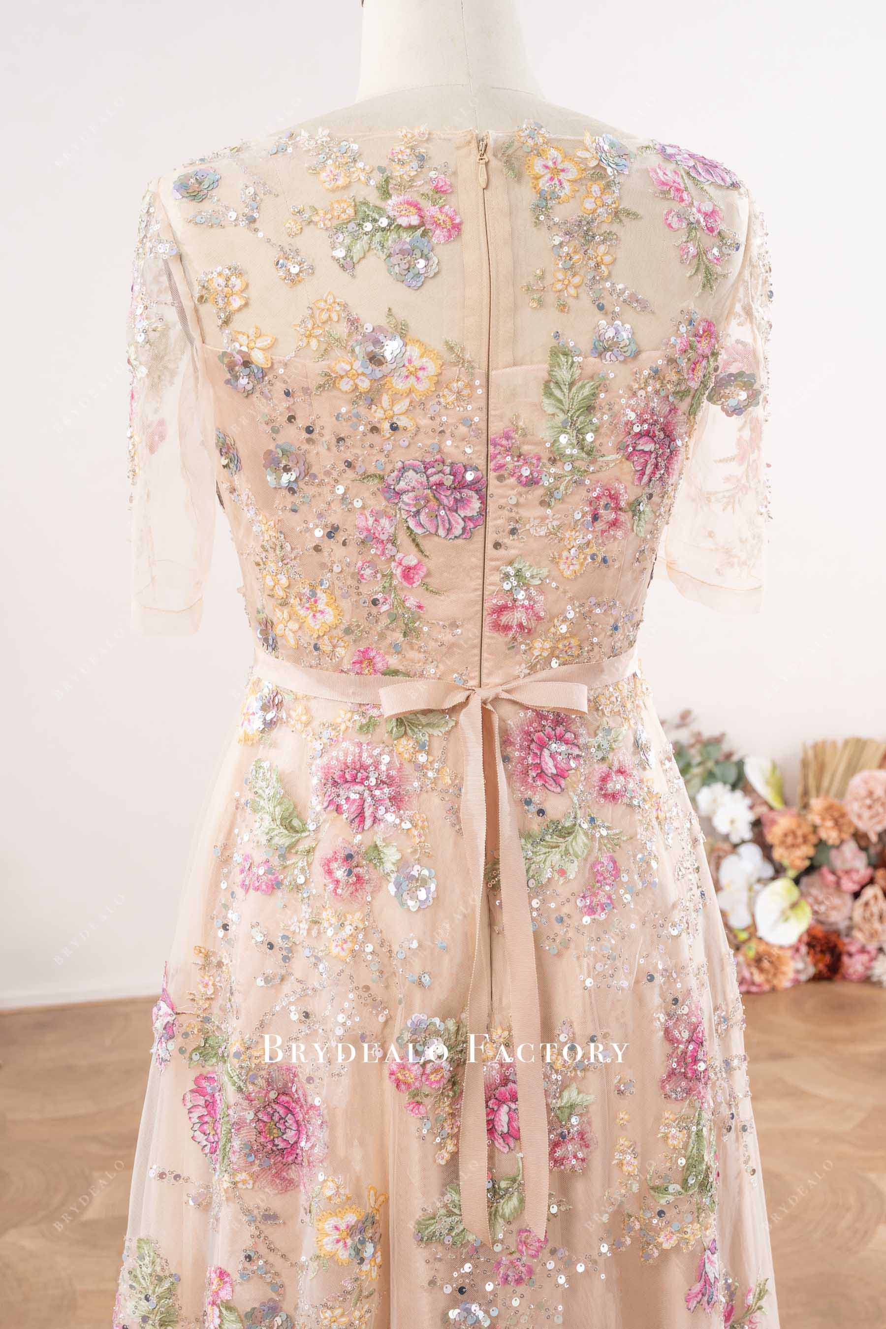 floral lace mother of bride dress