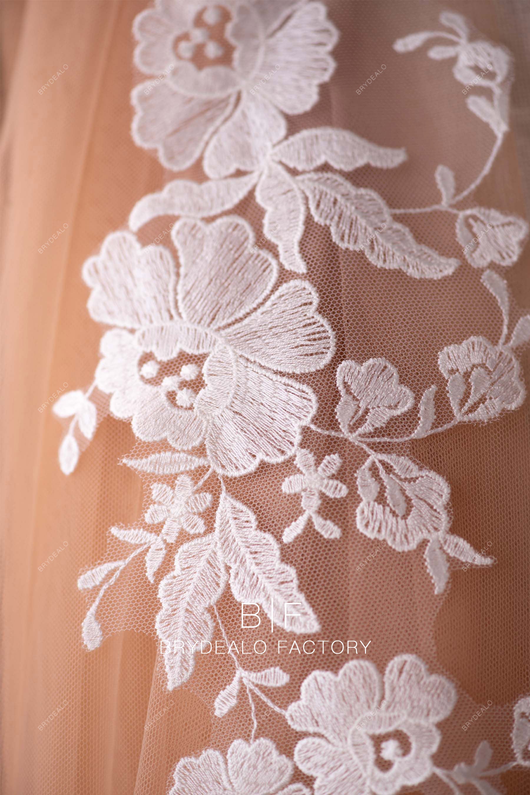 Designer Wild Floral Lace Appliques Online