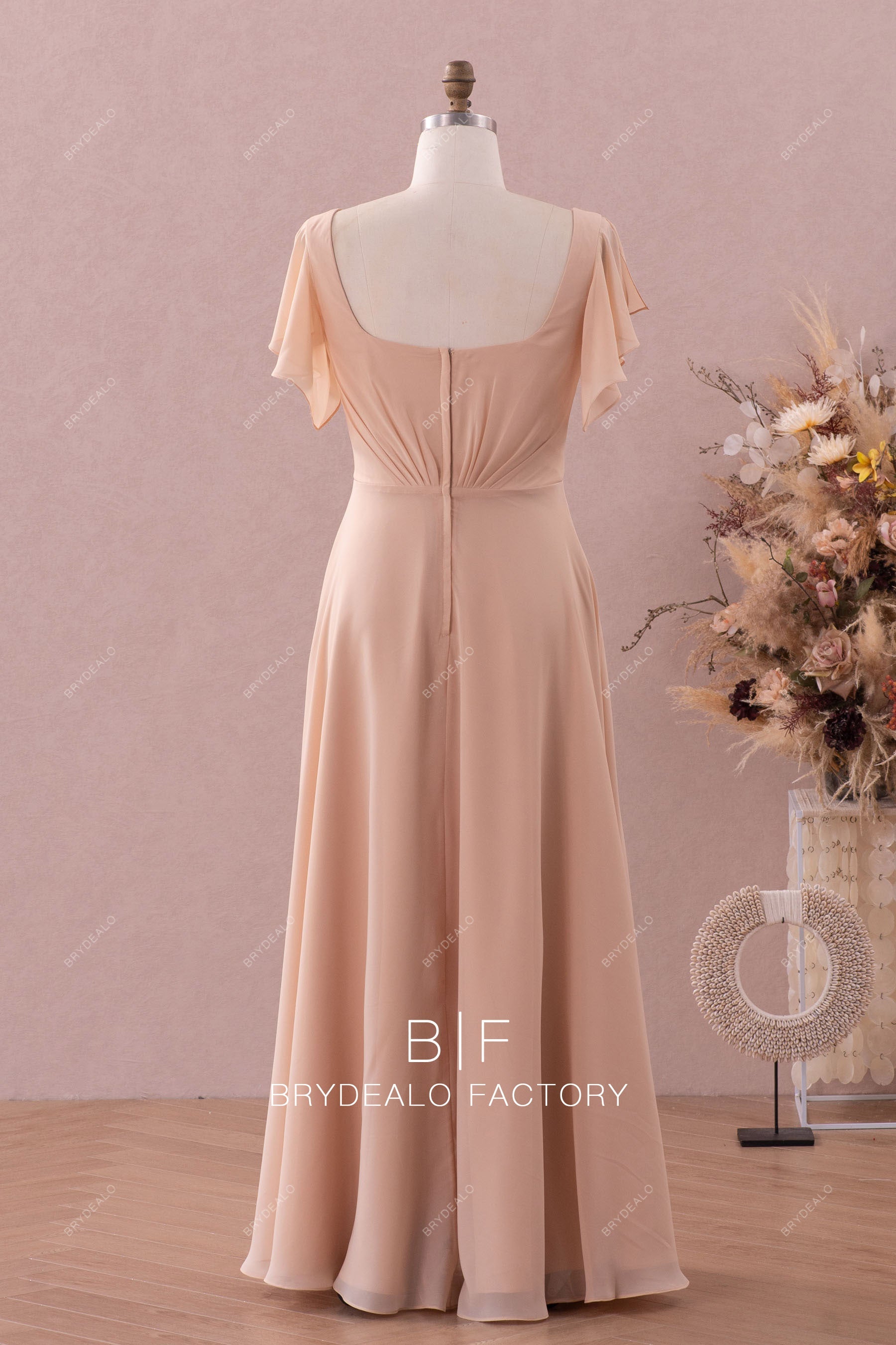 flowing chiffon formal dress