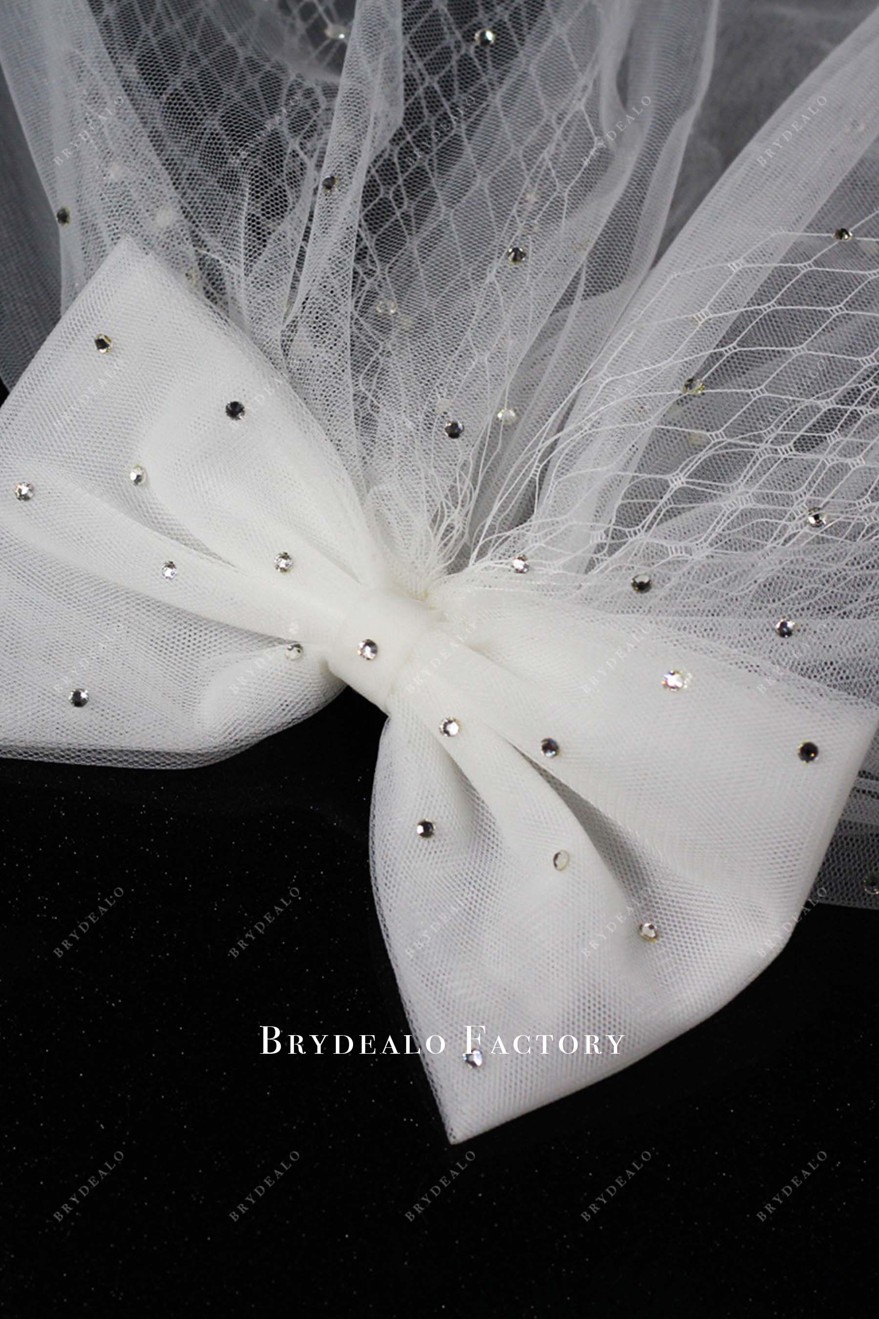 flyaway length bridal veil