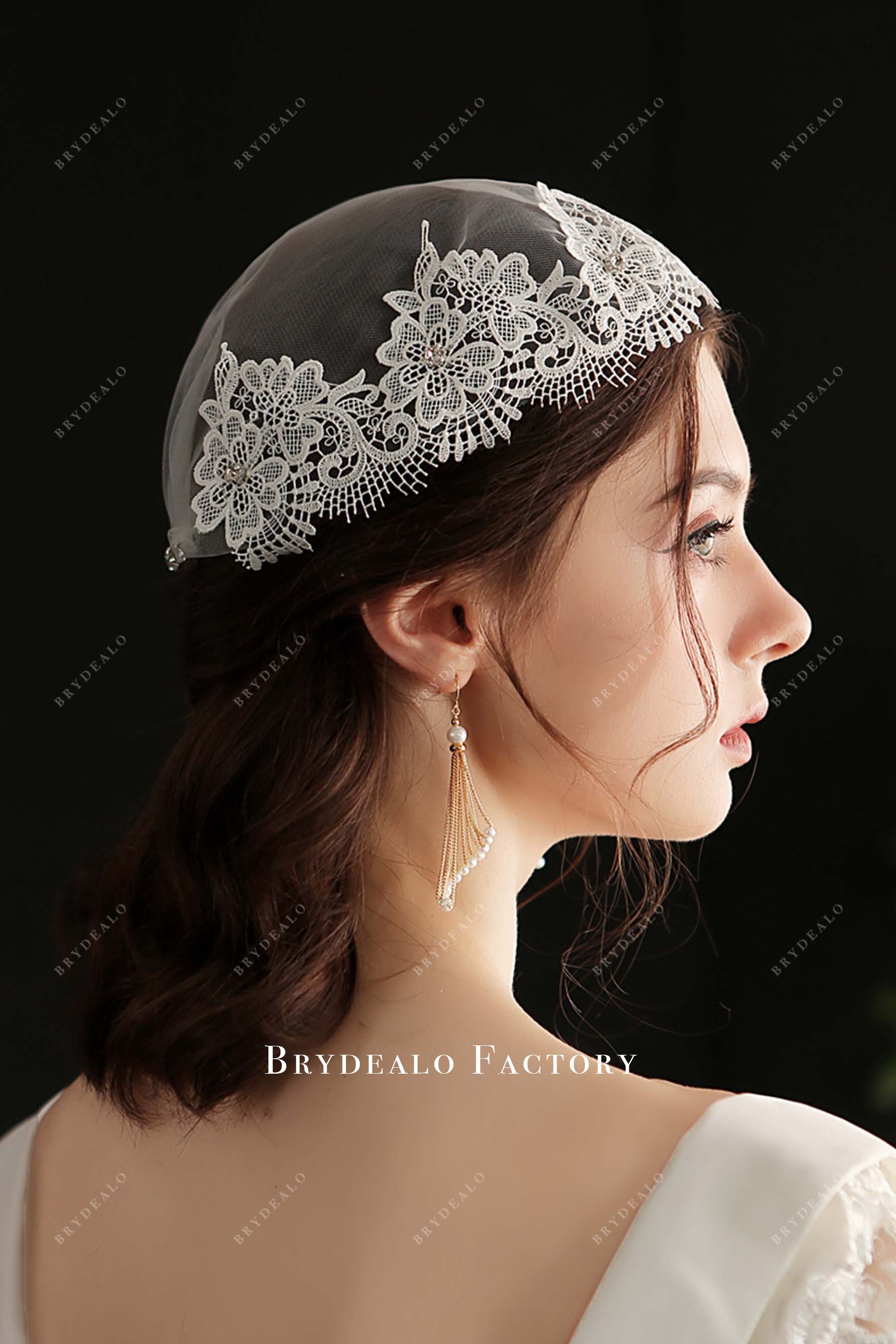 flyaway length bridal veil