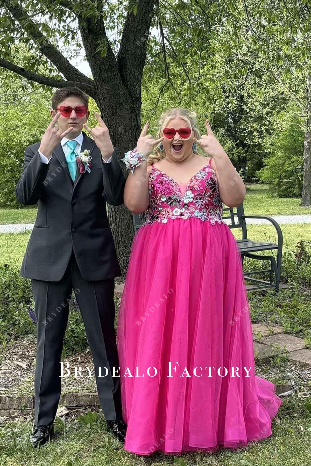 Homecoming Dress | Plus Size Lace Appliques Fuchsia A-Line Formal Gown Homecoming Dress | Plus Size Lace Appliques Fuchsia A-Line Formal Gown