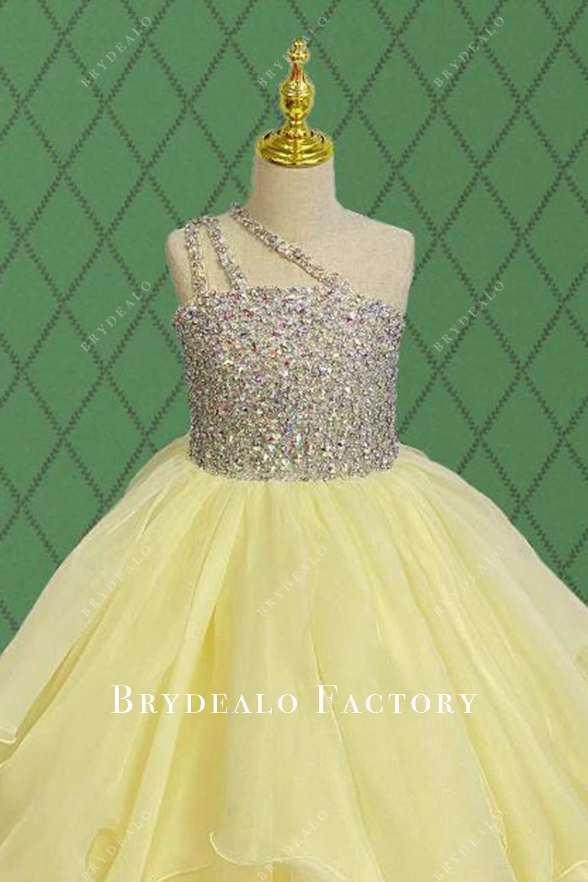 glitter daffodil pageant dress