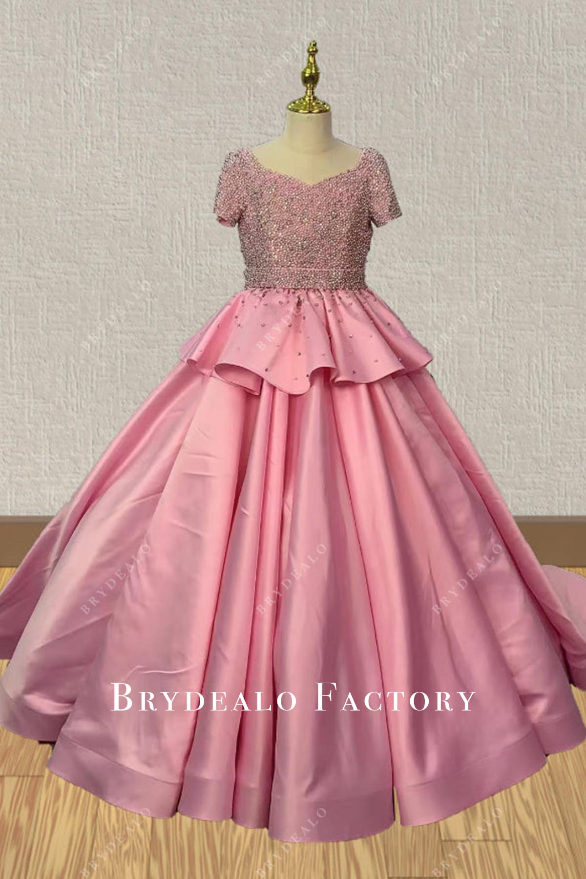 glitter flamingo a line pageant dress