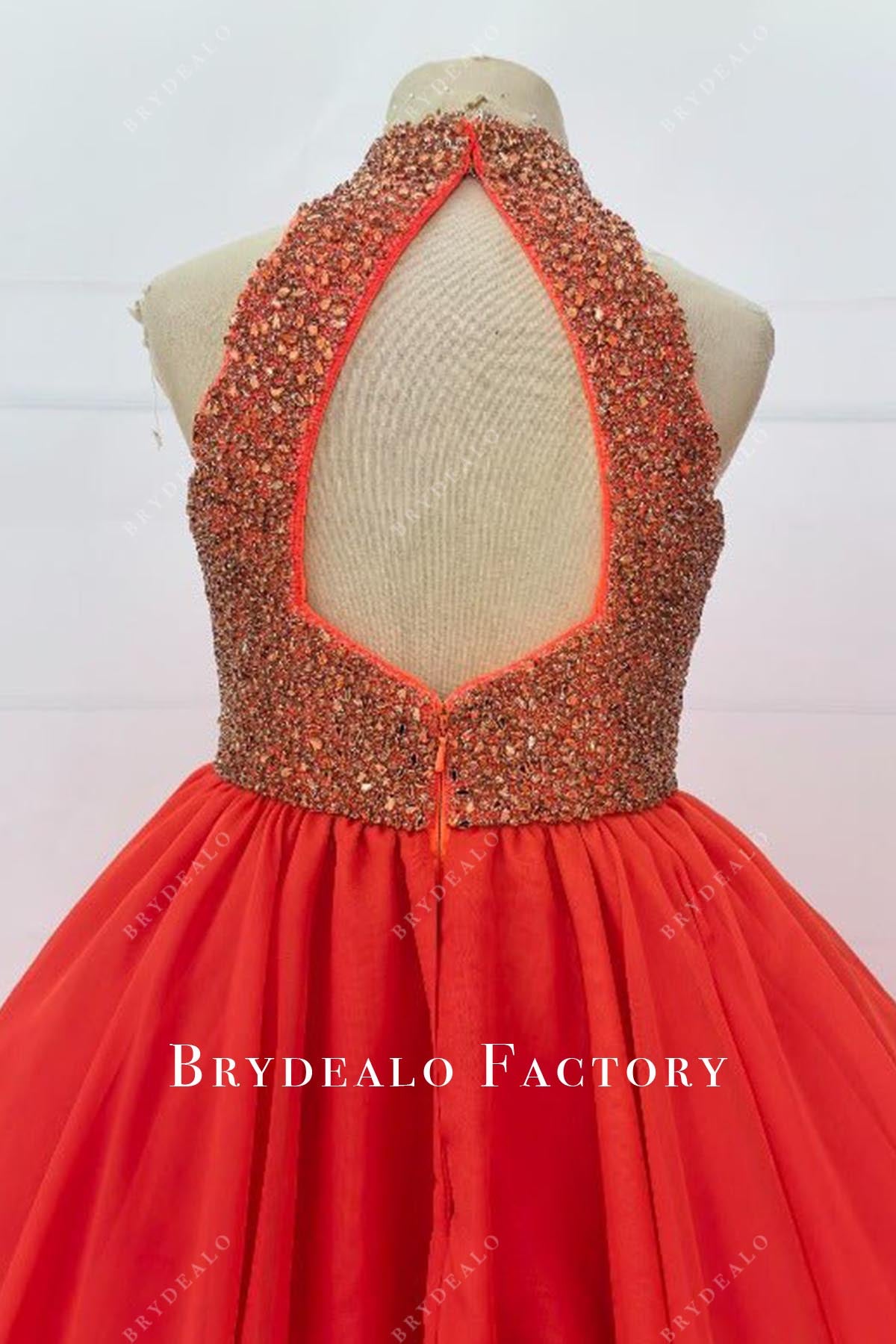 glitter keyhole back pageant dress
