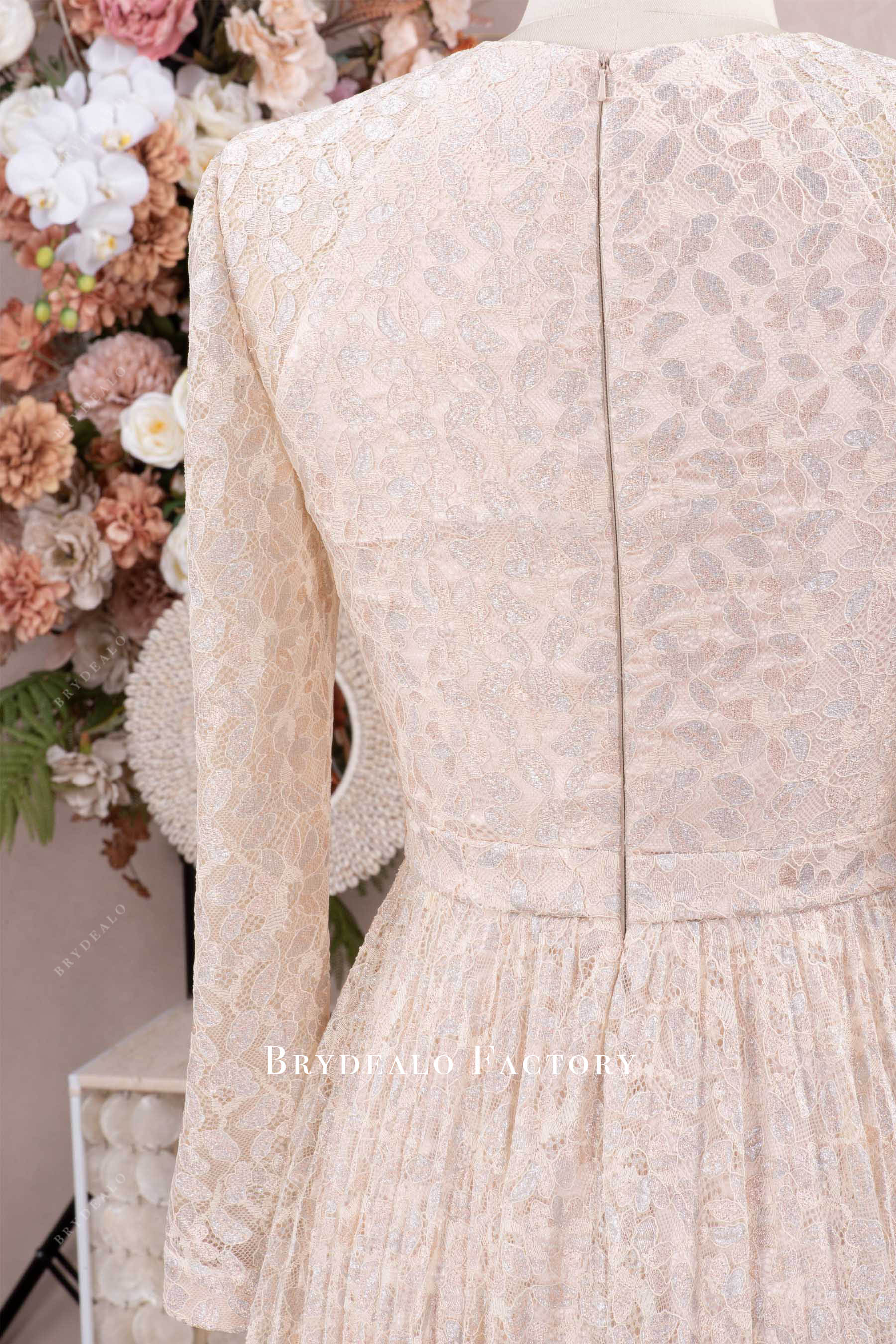 glitter lace overall formal dress