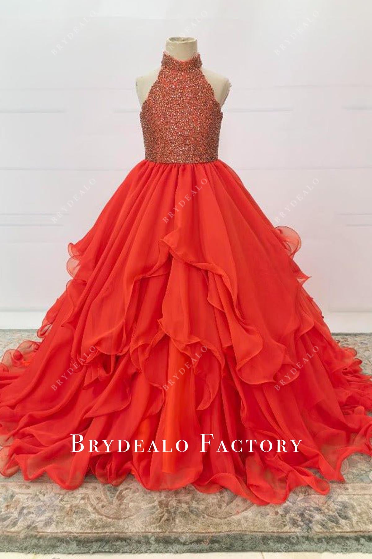 glitter rusty a line pageant dress