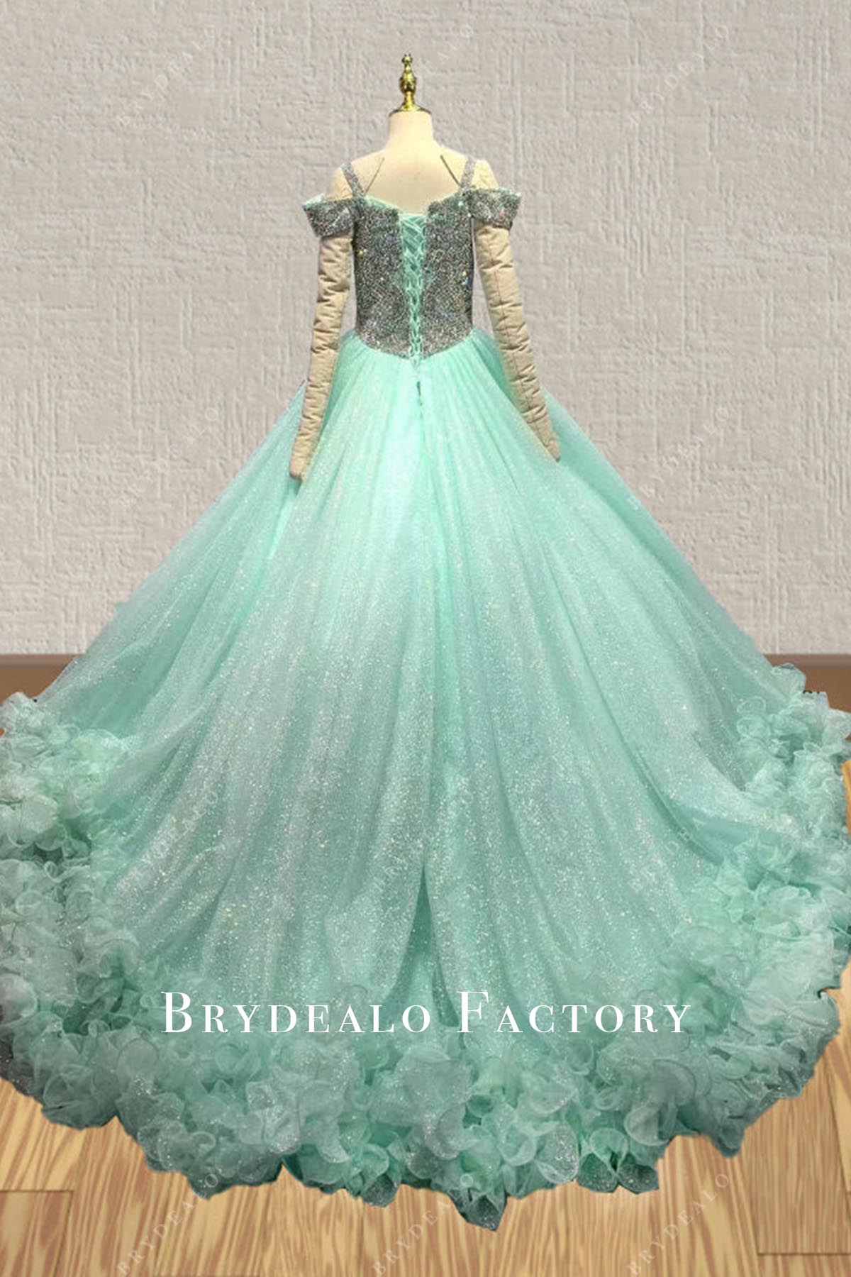 glitter tiffany a line pageant dress