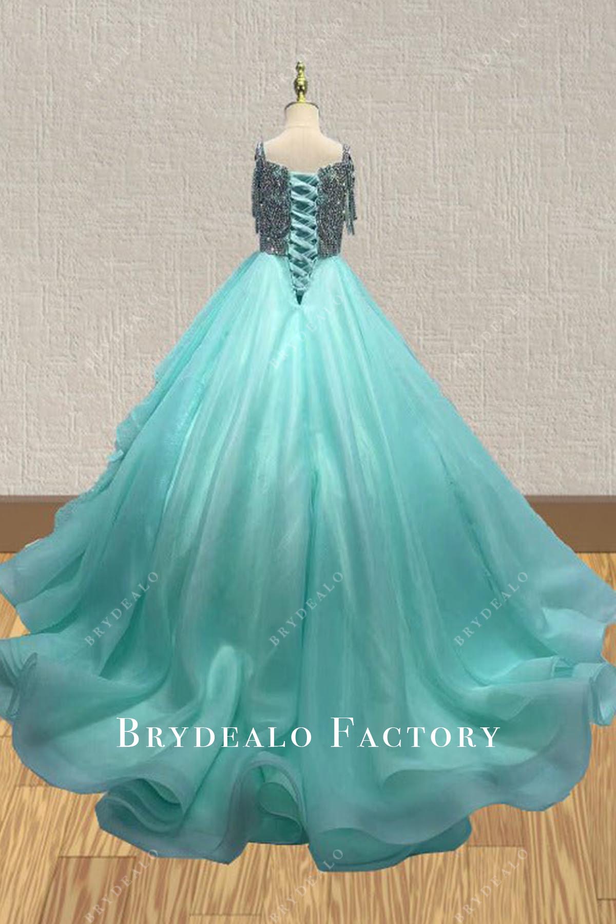 glitter tiffany court train pageant dress