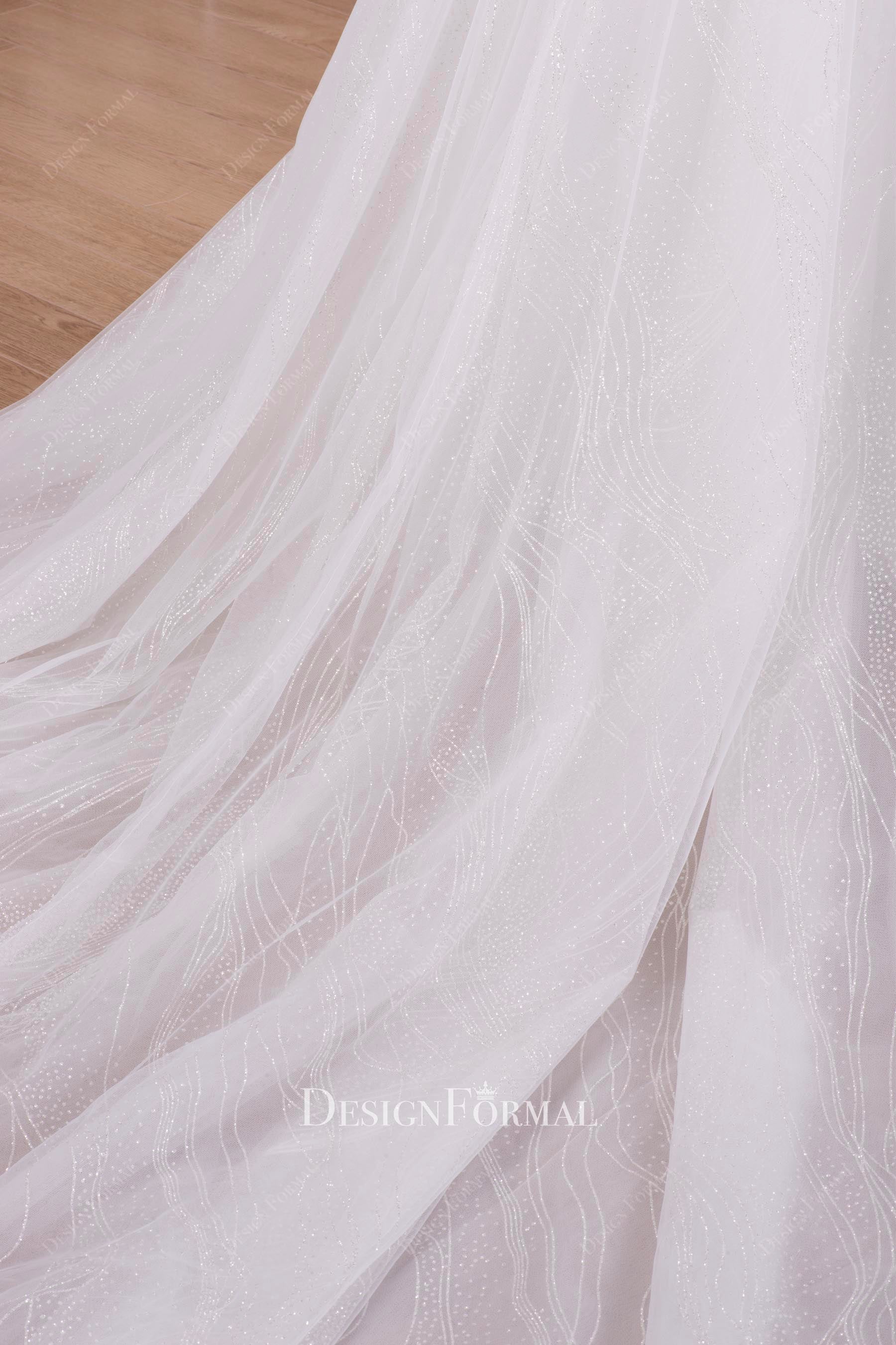glitter tulle bridal gown