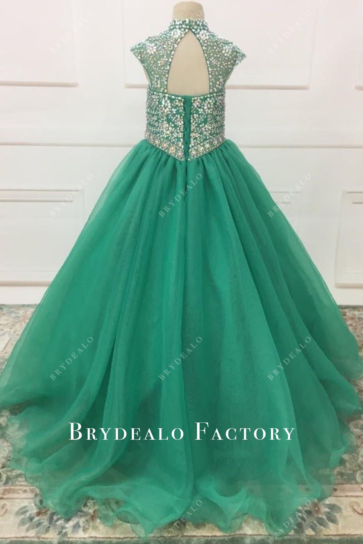green a line pageant dress