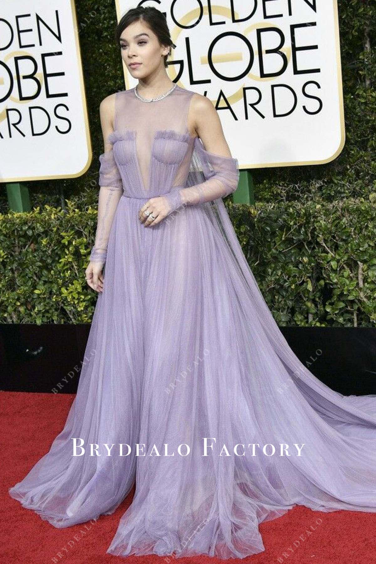 Hailee Steinfeld tahiti a line dress 2017 Golden Globes