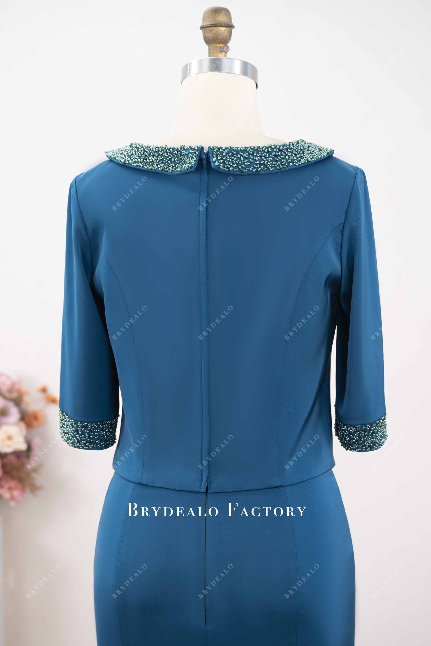 half sleeve mother of bride dress