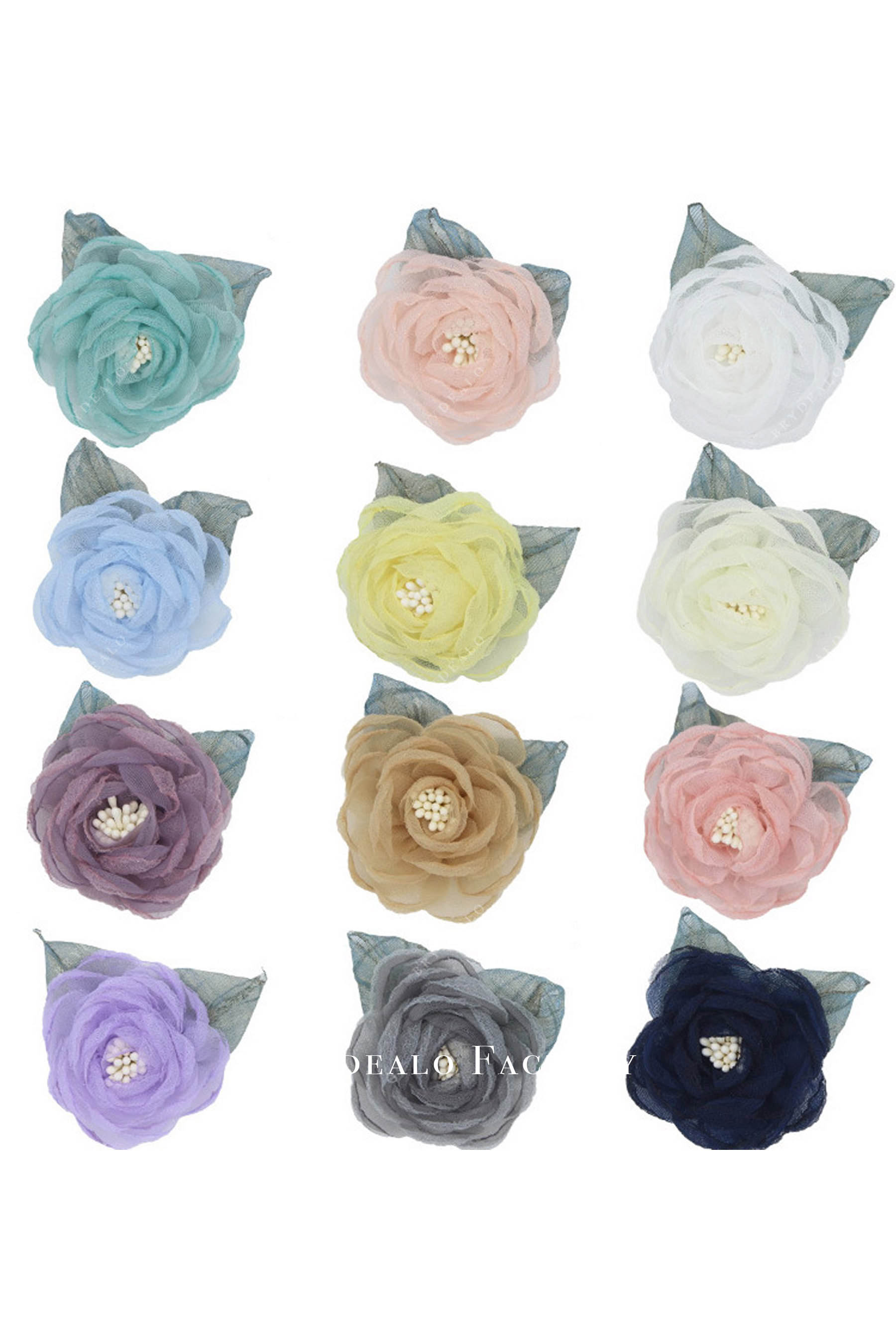handmade organza flower accessories