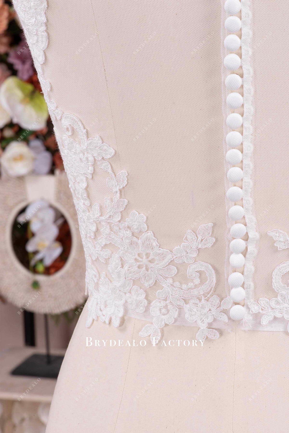 illusion back bridal top