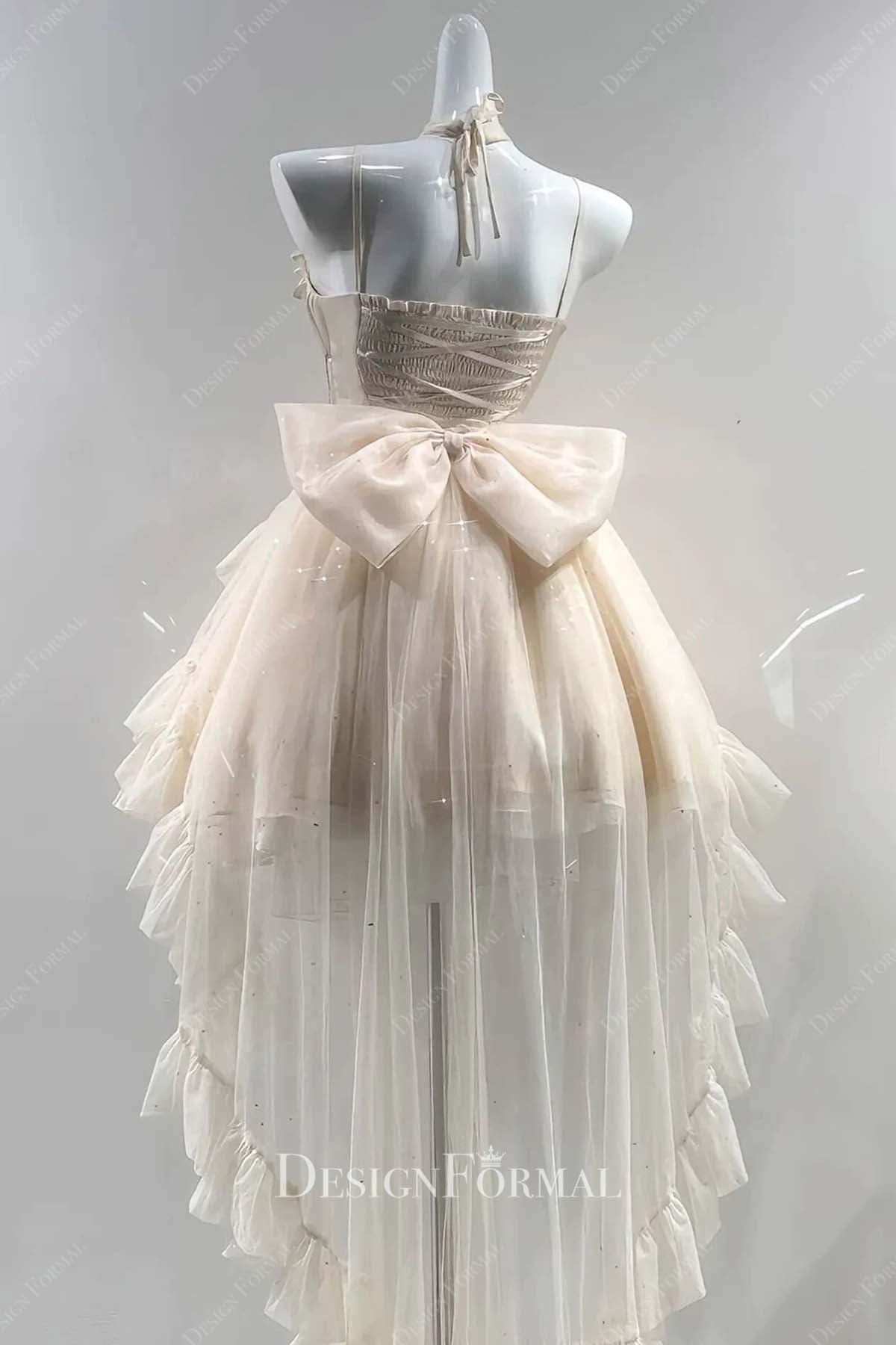 ivory back bowknot short lolita dress