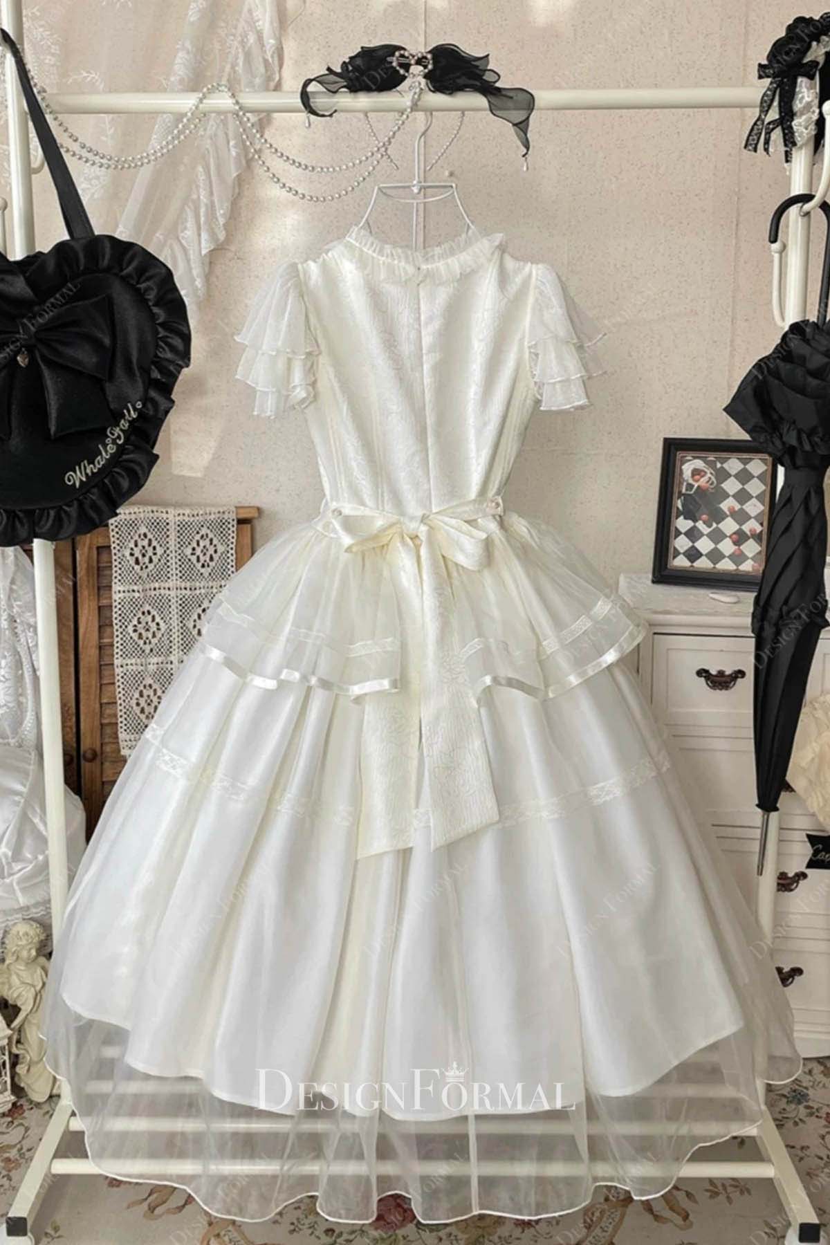 ivory flutter sleeves Lolita dress