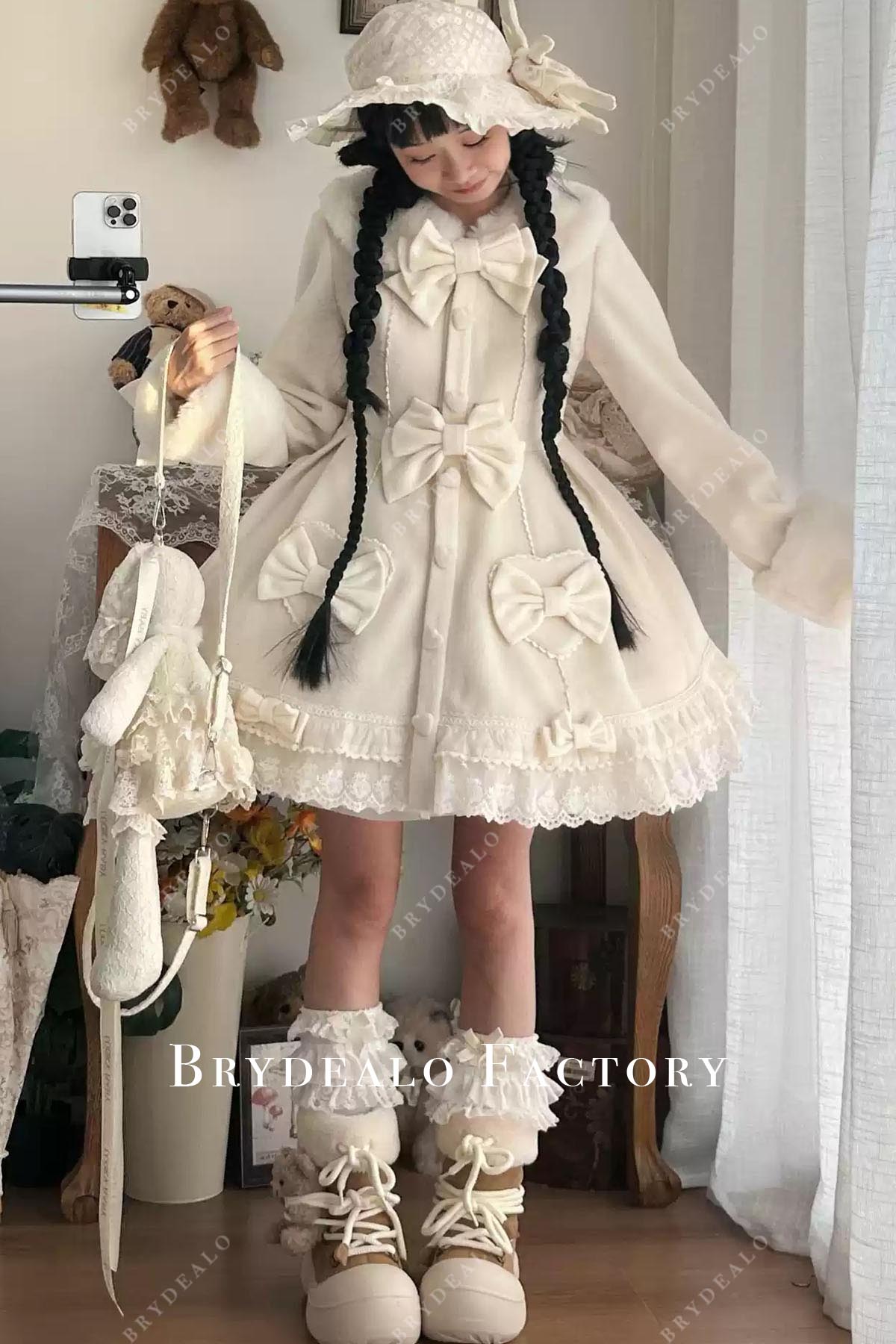 ivory puffy a line lolita dress