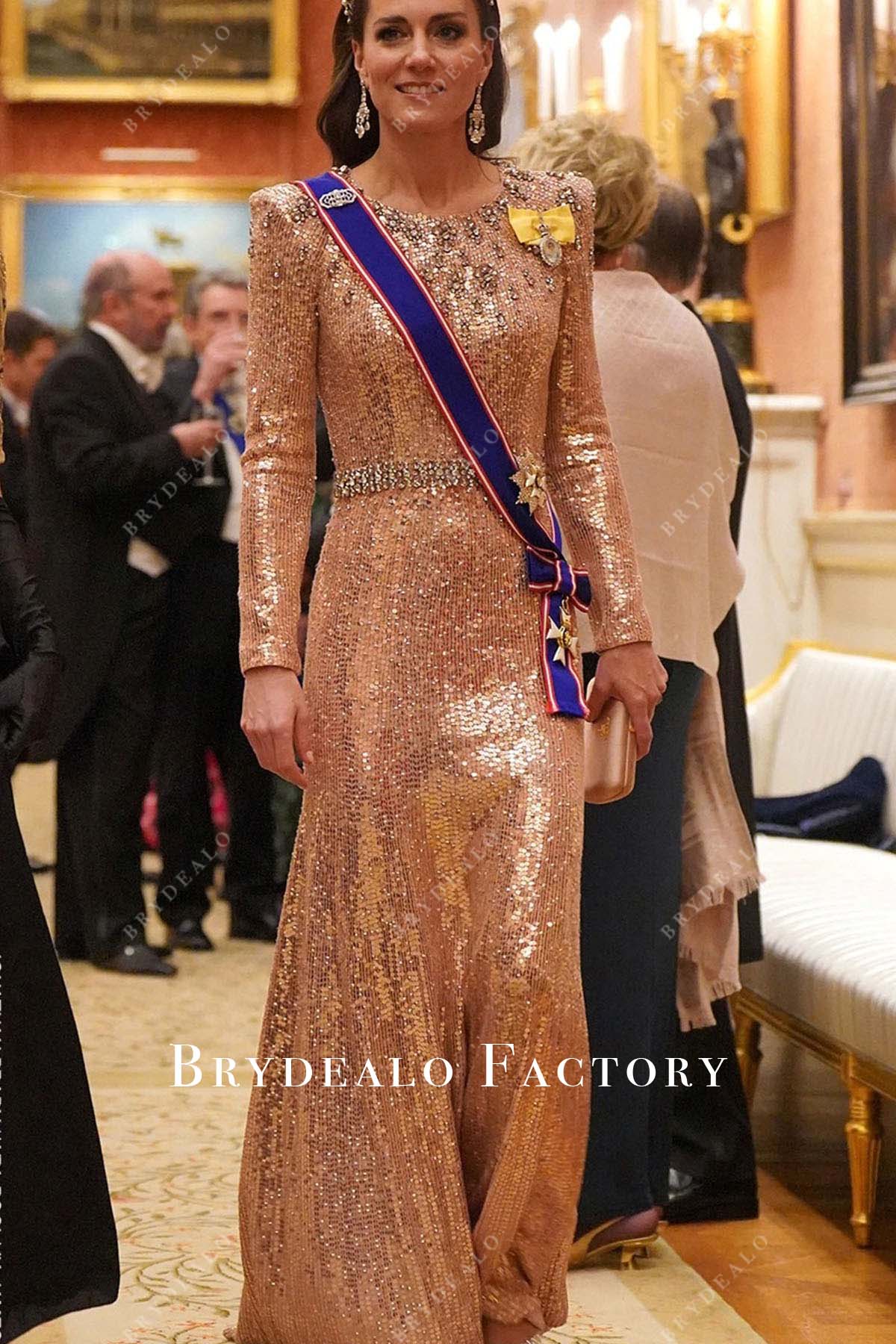 Kate Middleton Pink Long Sleeve Dress Jordan Royal Wedding 2023