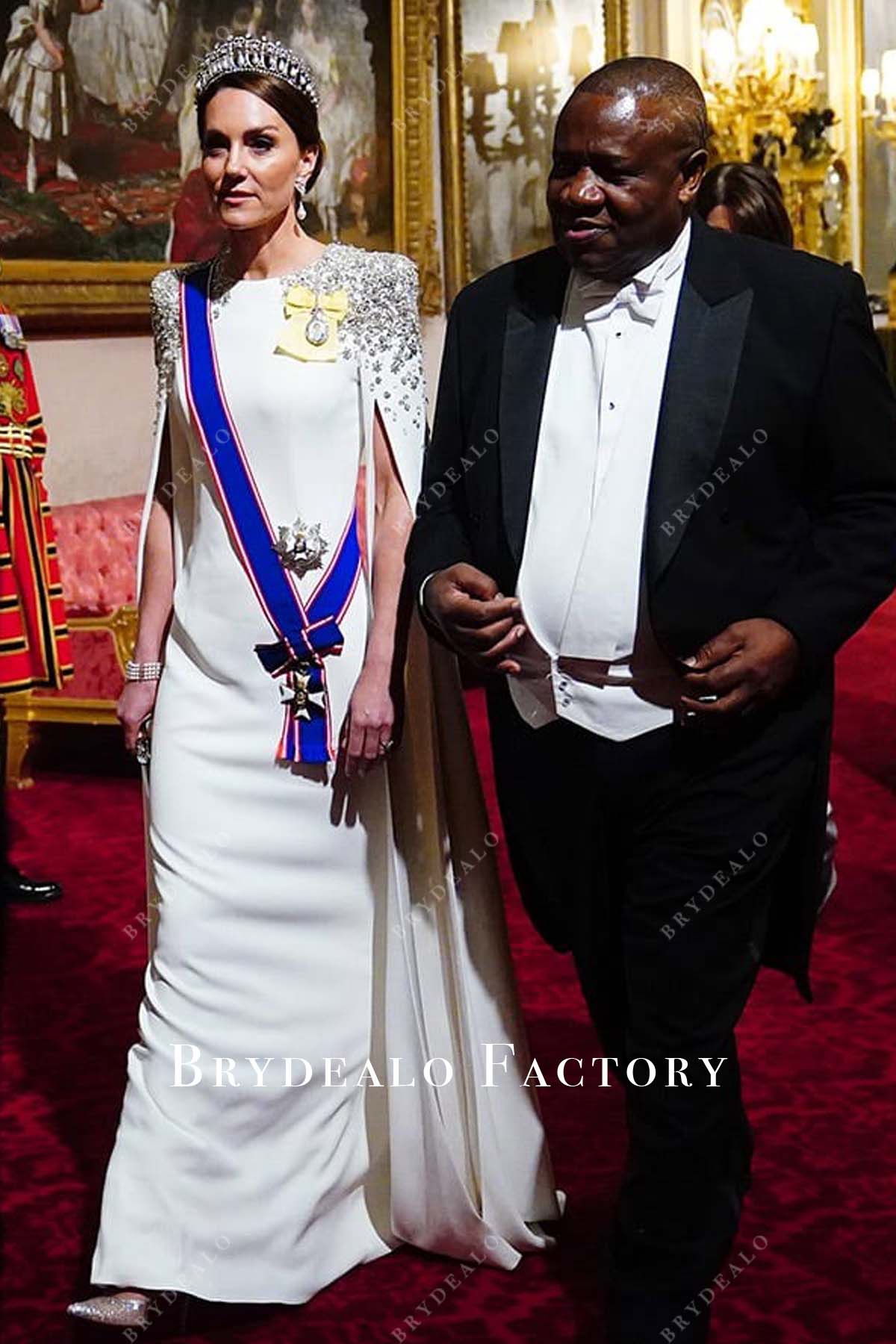 Kate Middleton White Mermaid Dress State Banquet 2022