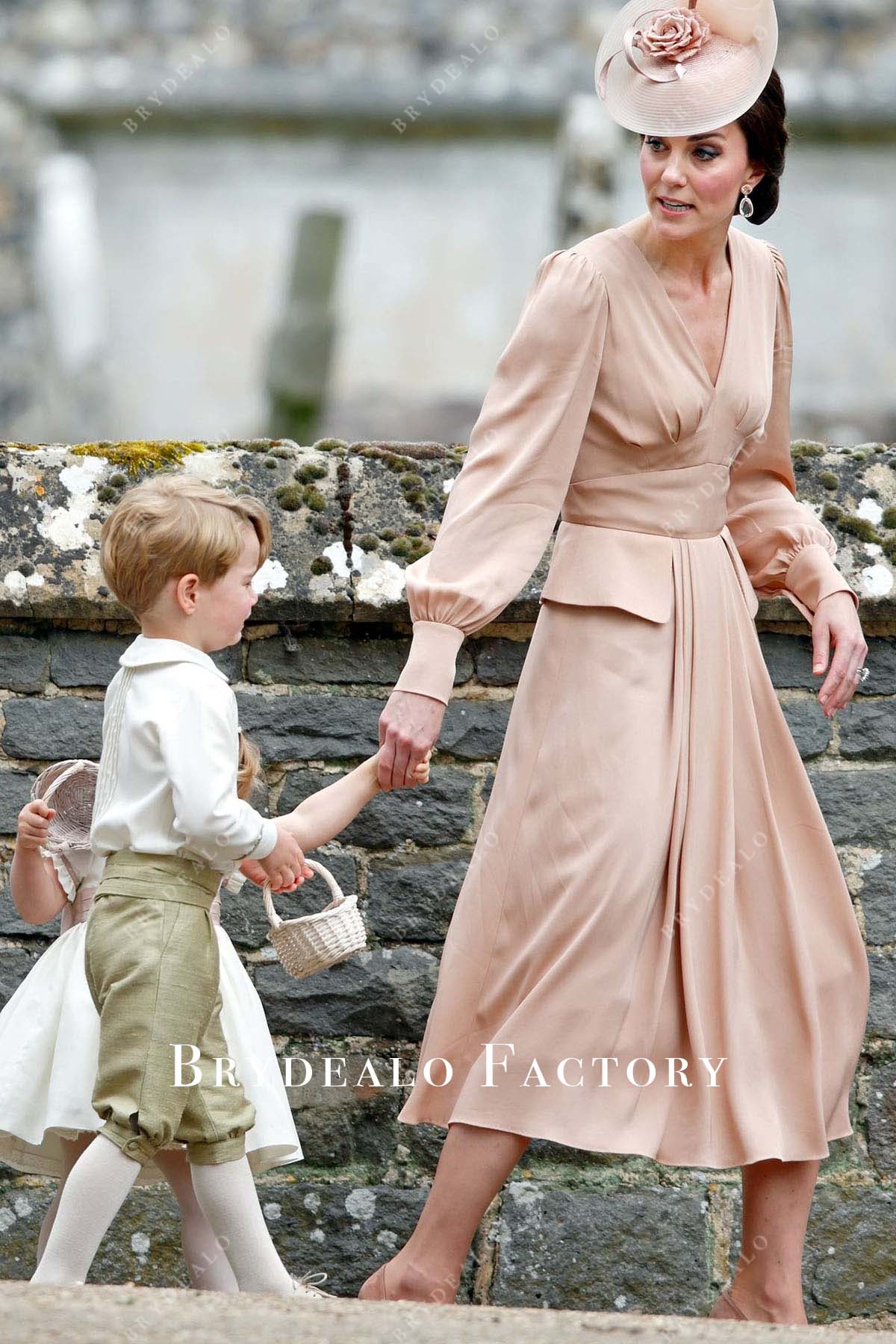 Kate Middleton Dusty Rose Dress on Sister Pippa's Wedding 2017