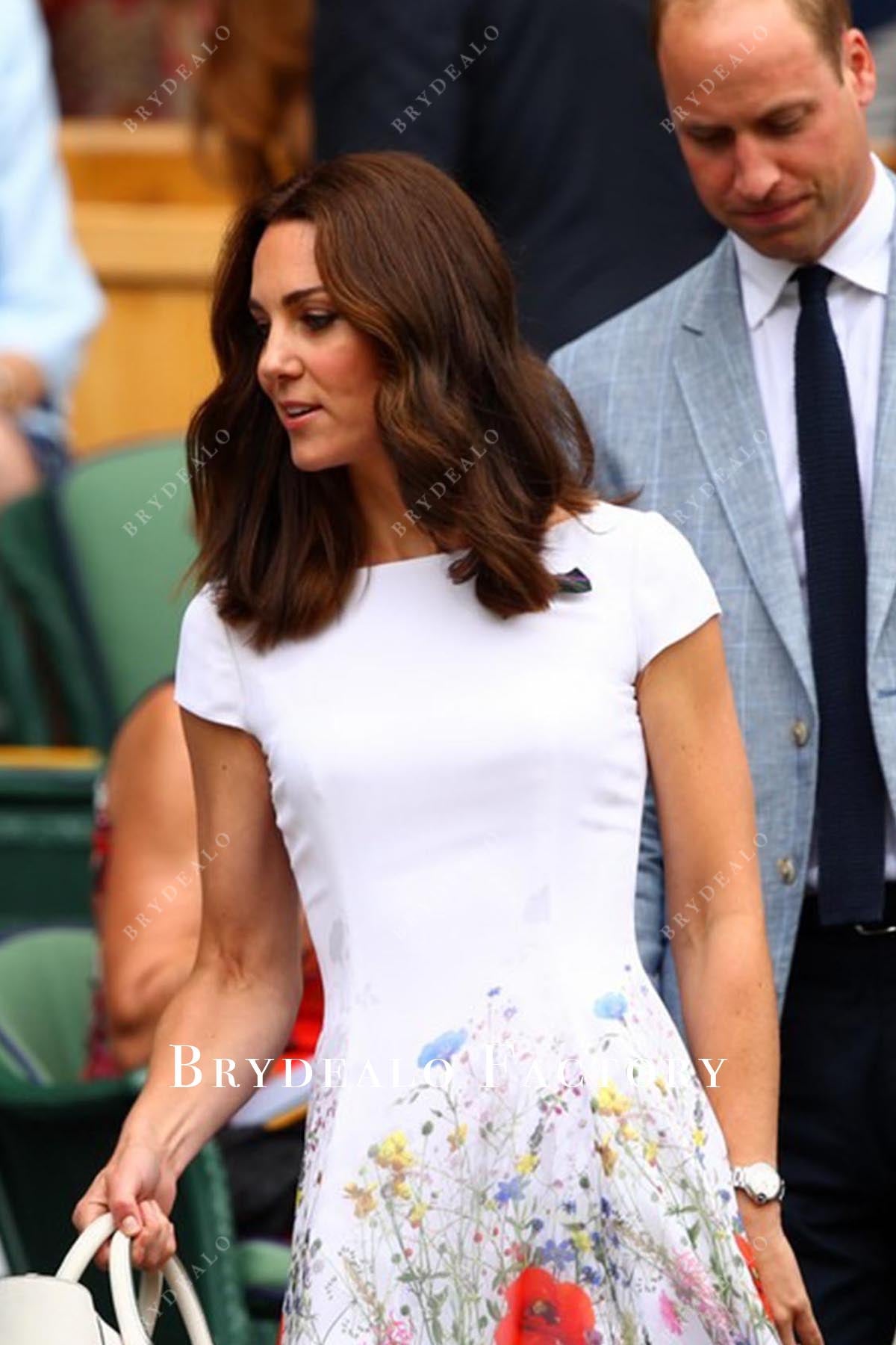 Kate Middleton Sabrina neck 2017 wimbeldon men's final dress
