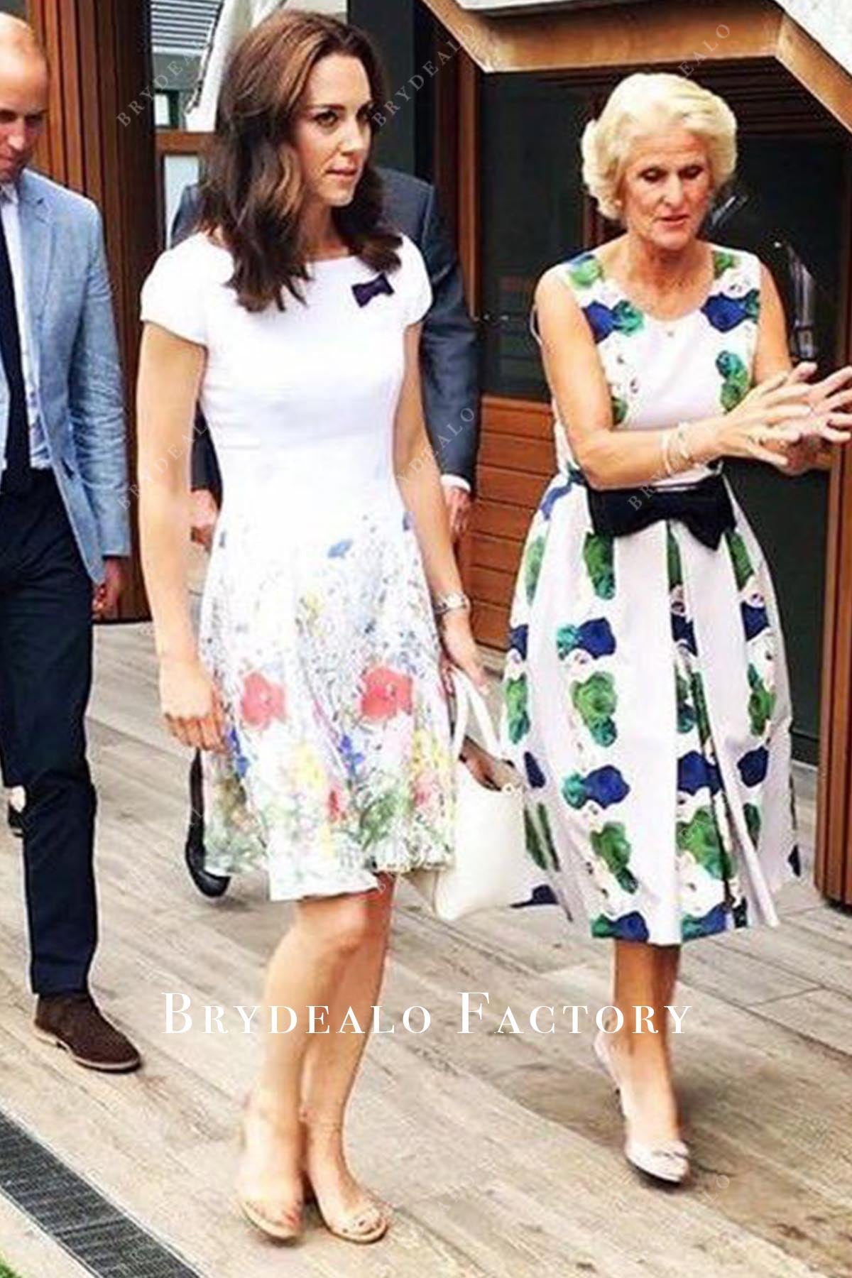 Kate Middleton white a line 2017 wimbeldon men's final dress