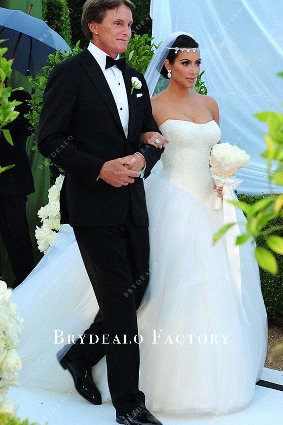 Kim Kardashian court train 1st Wedding Dress 2011