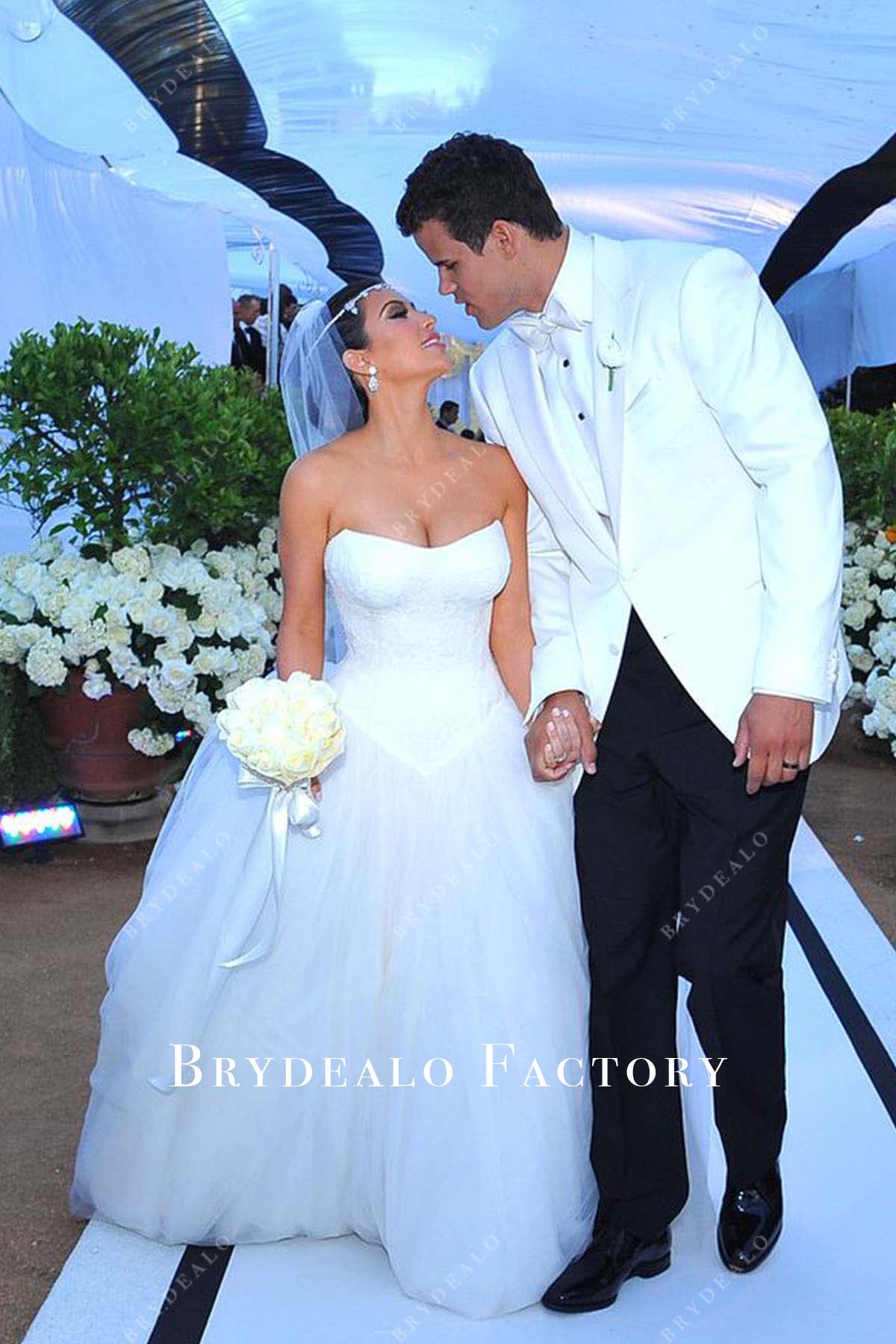 Kim Kardashian drop waist 1st Wedding Dress 2011