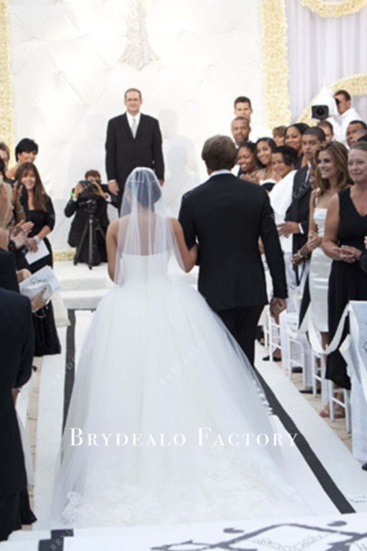 Kim Kardashian open back 1st Wedding Dress 2011