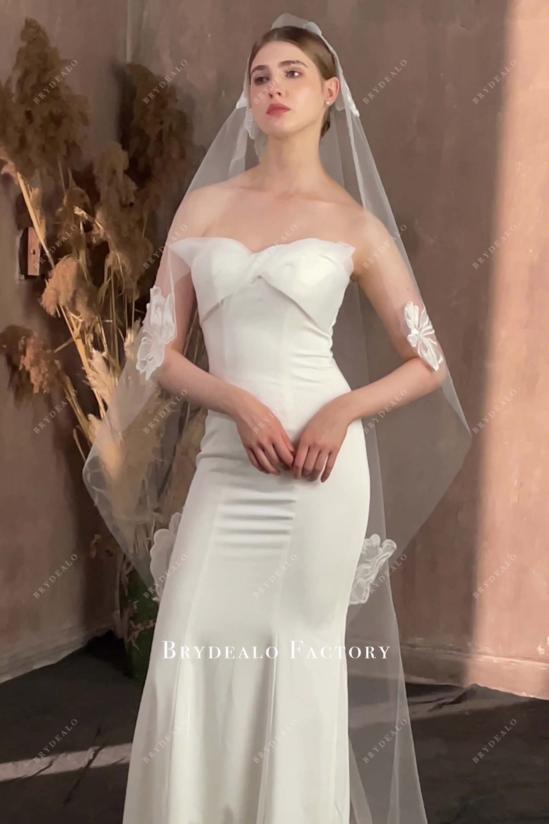 lace appliques bridal veil