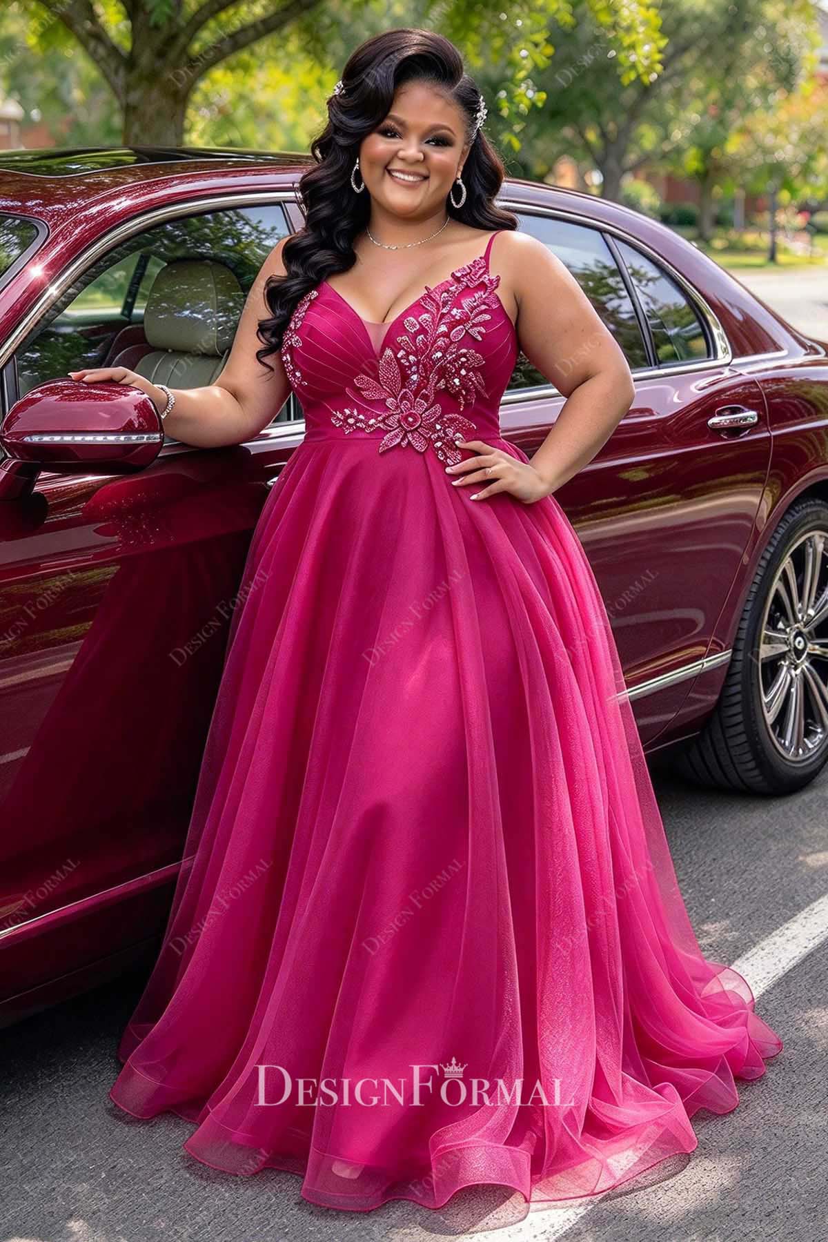 lace appliques fuchsia a line homecoming dress