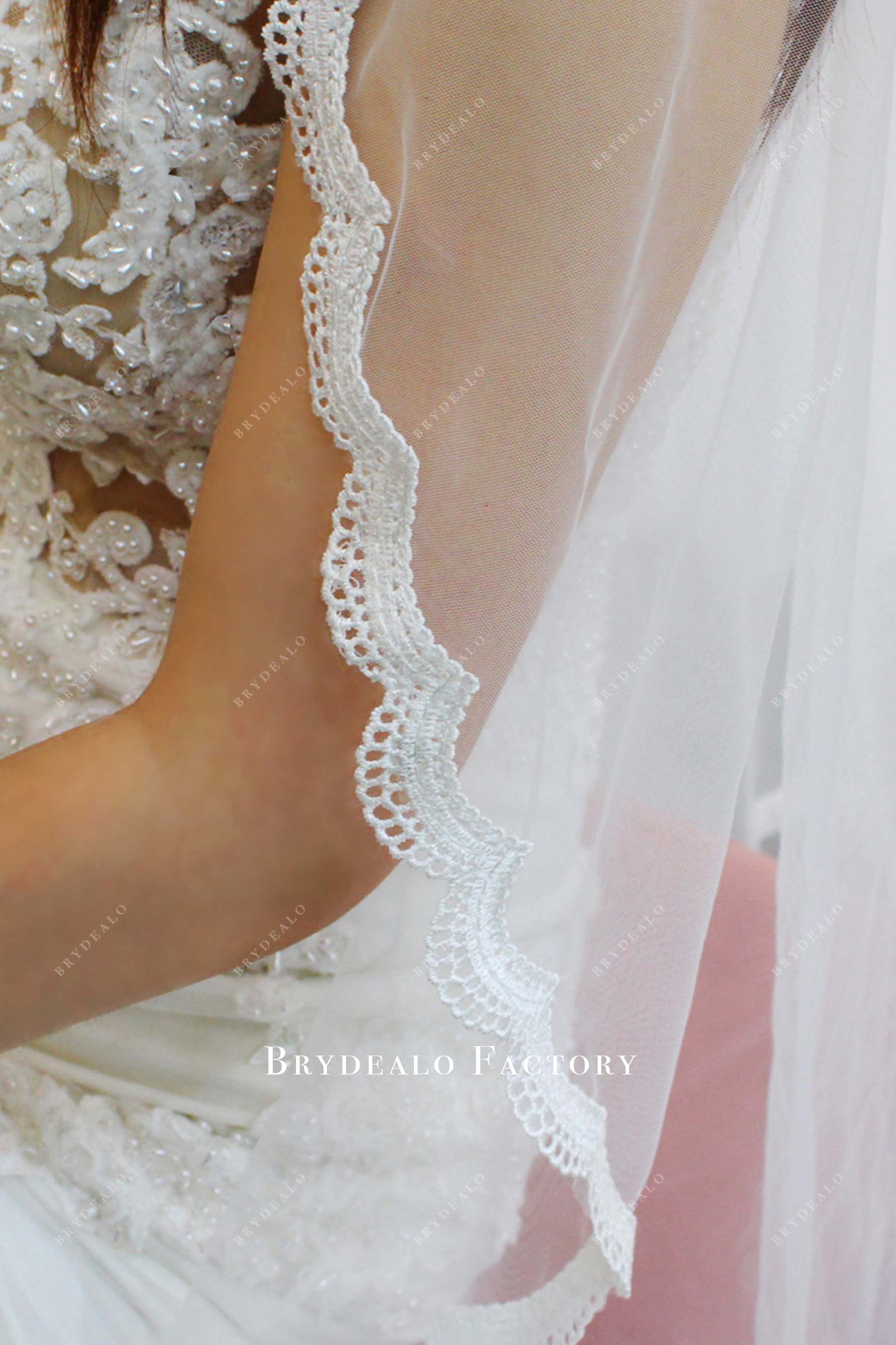 lace edge bridal veil