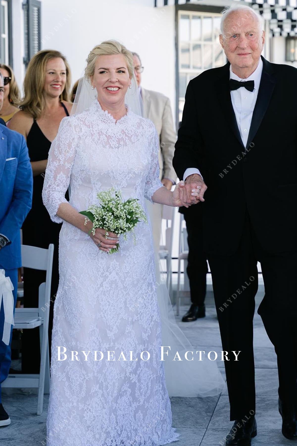 lace fit flare wedding dress