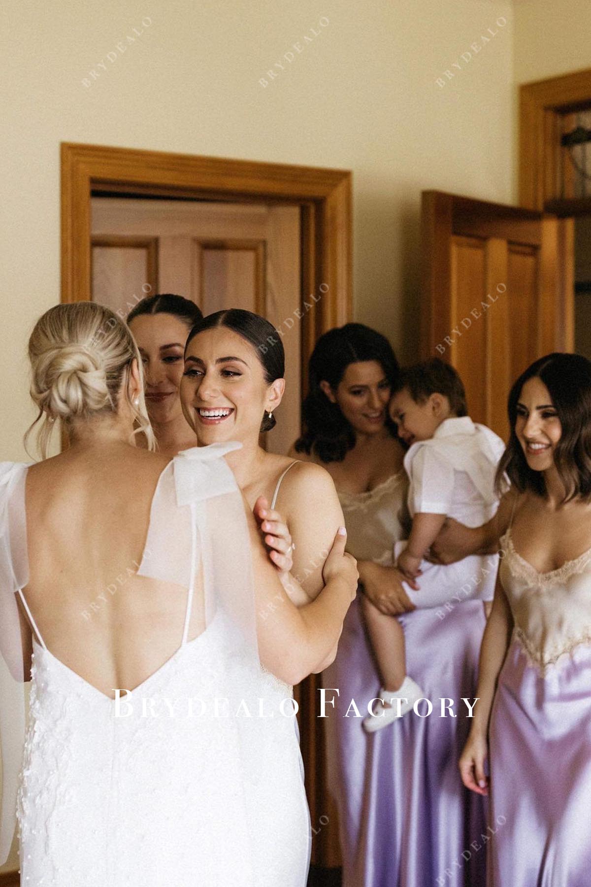 lace lilac bridesmaid dress