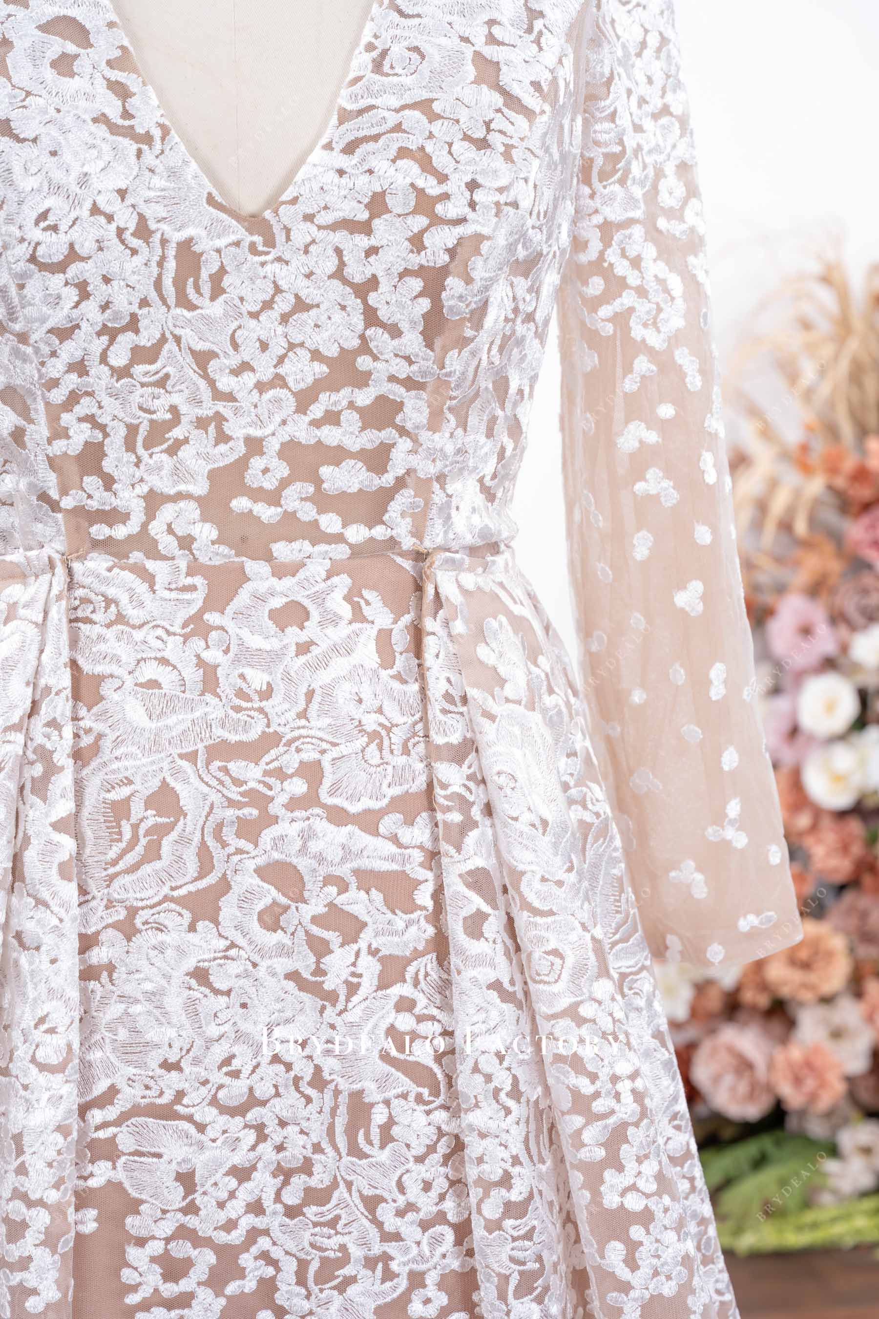 lace long sleeves bridal gown