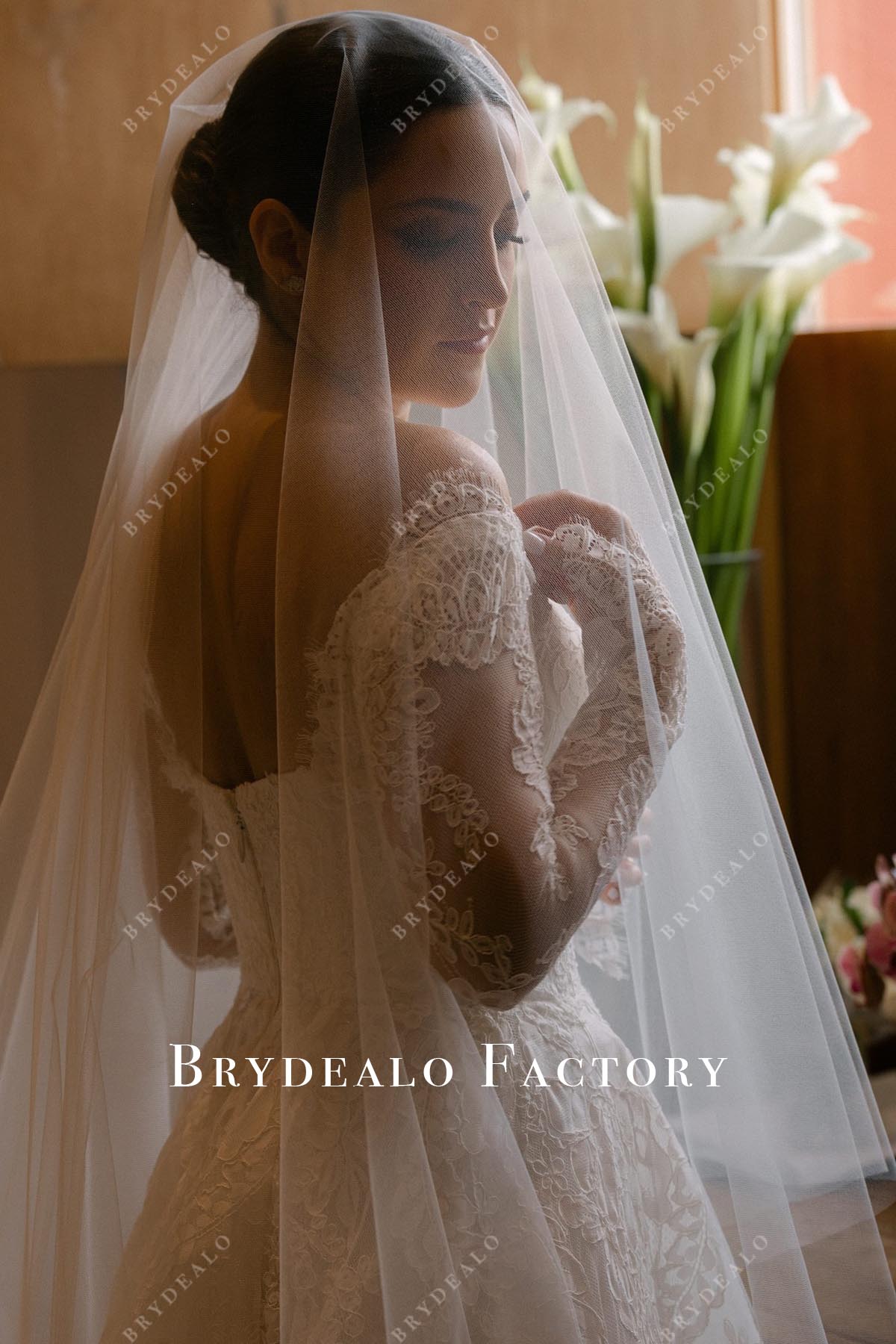 lace open back wedding dress