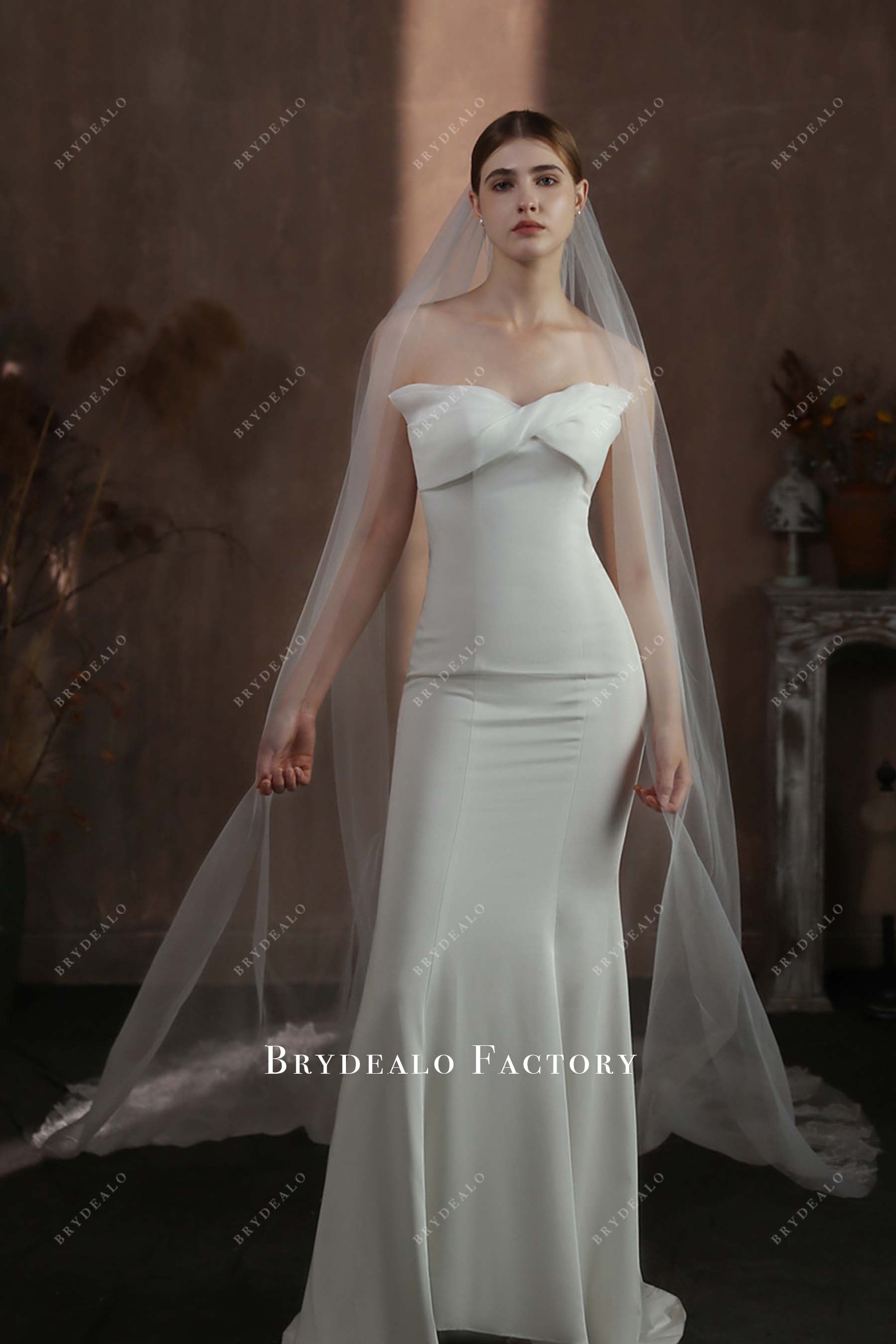 lace sequined bridal veil