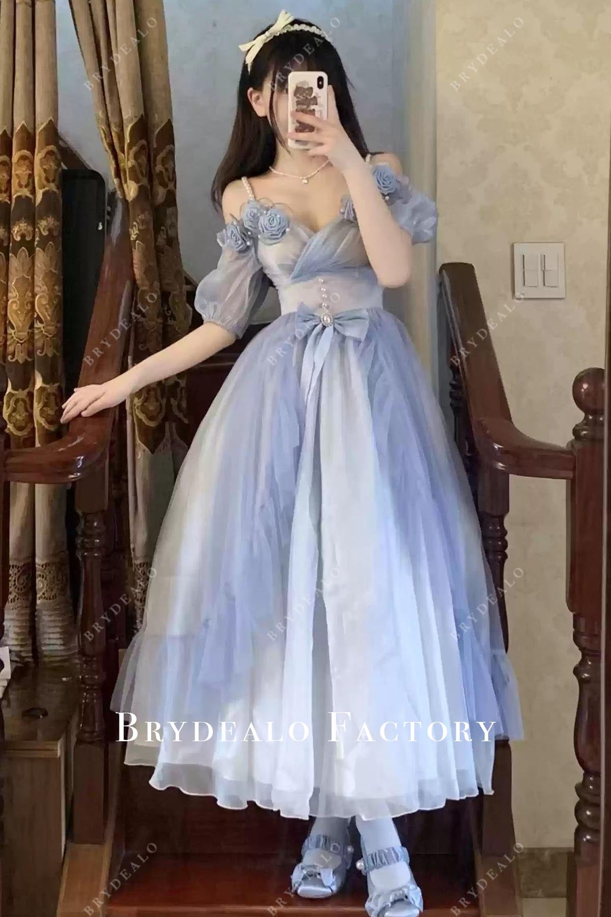lavender v neck lolita dress