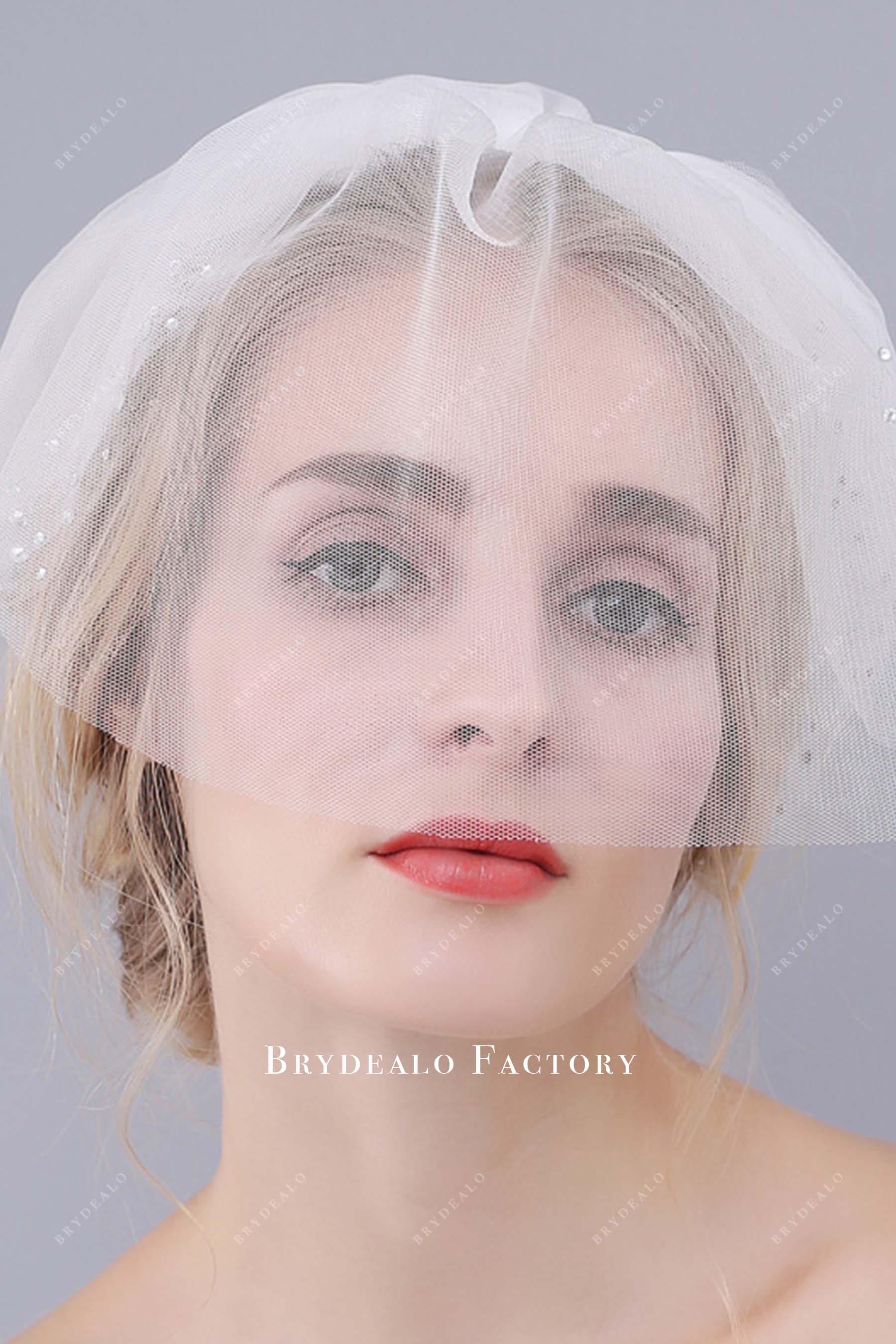 layered tulle bridal veil