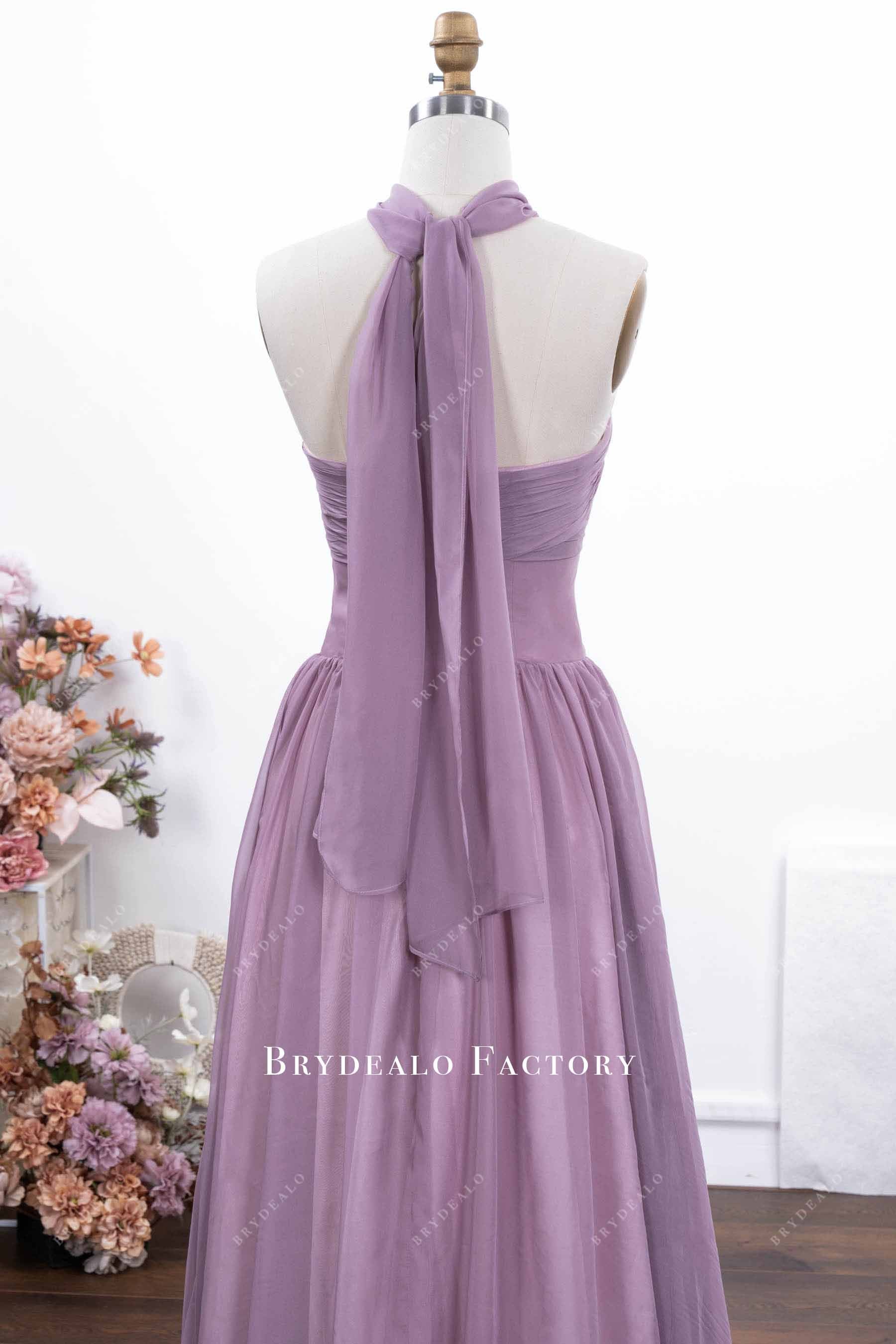 lilac shawl formal dress