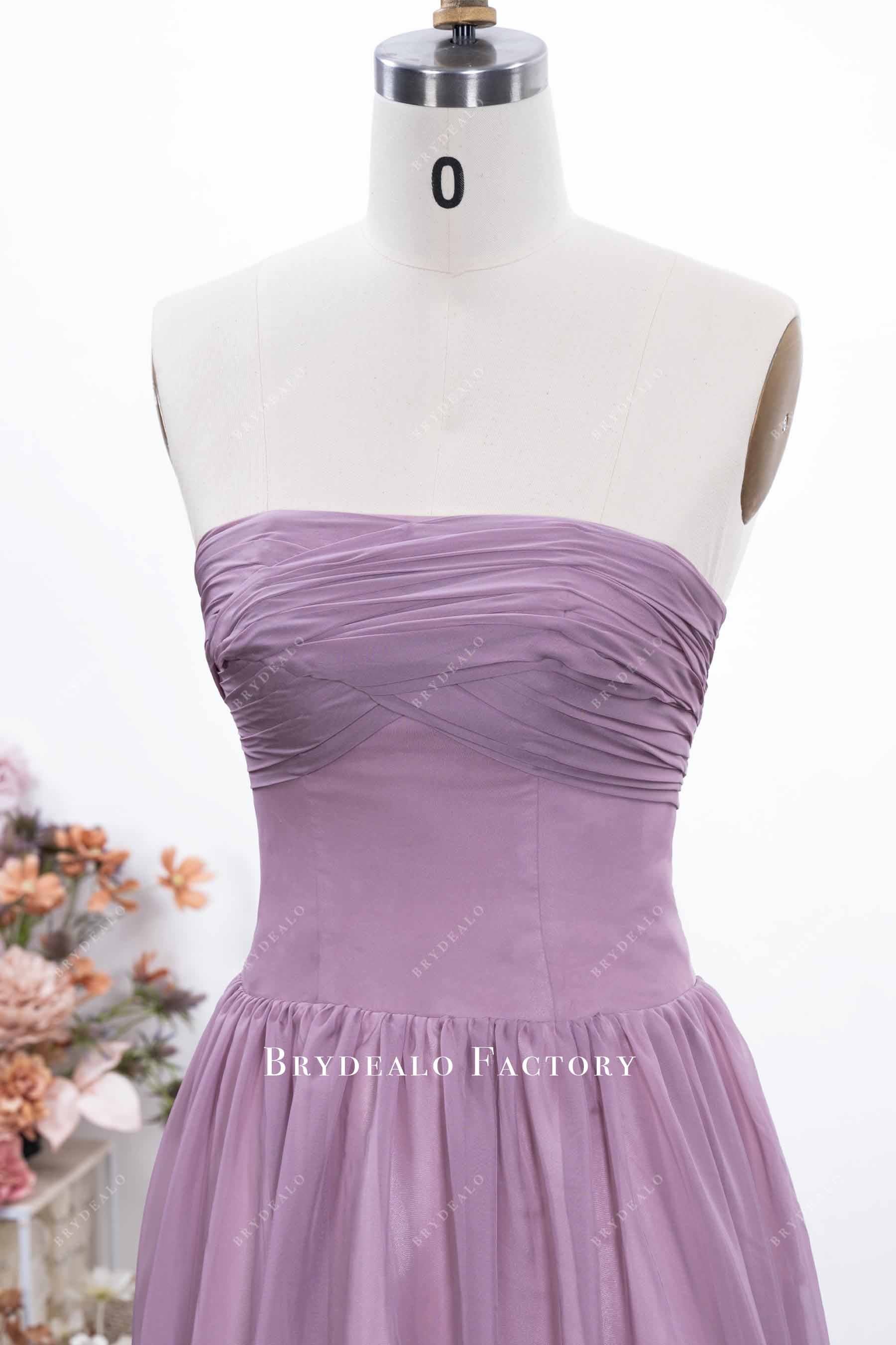 lilac straight across formal dress