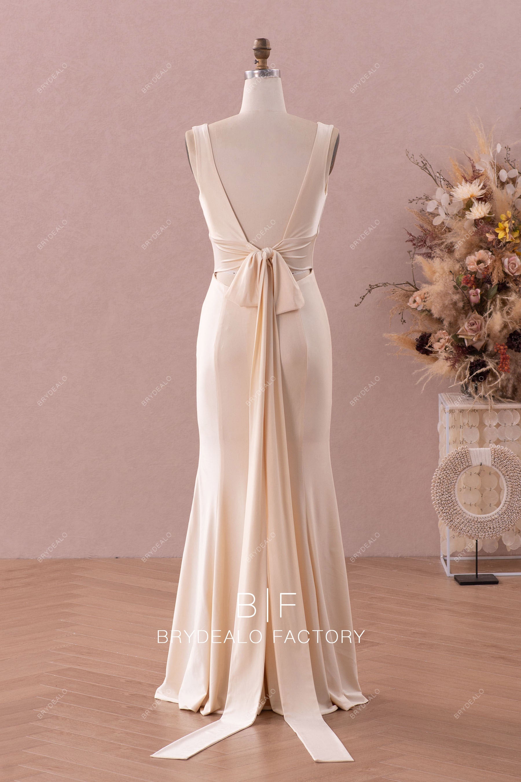 long lace up evening dress