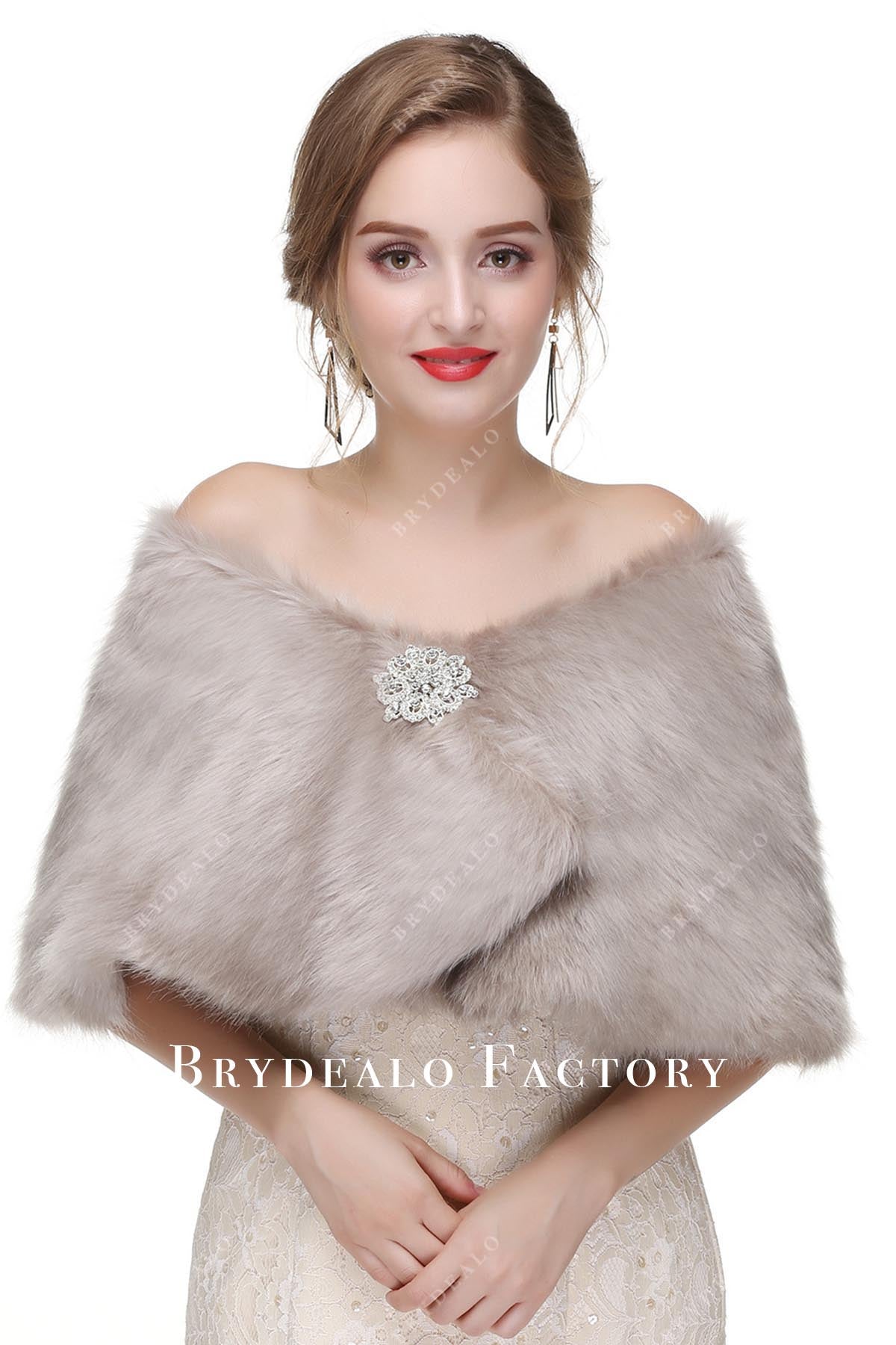 luxurious faux fur shawl