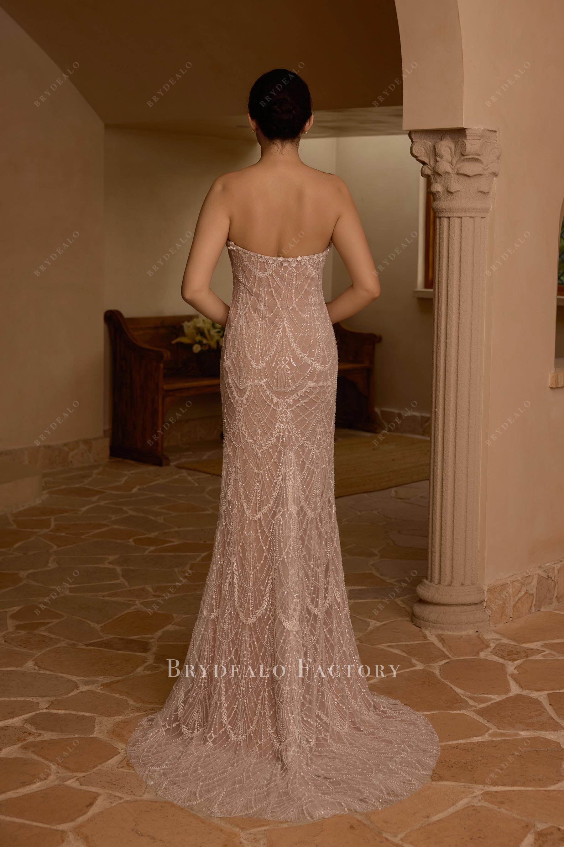 luxury fit flare wedding gown