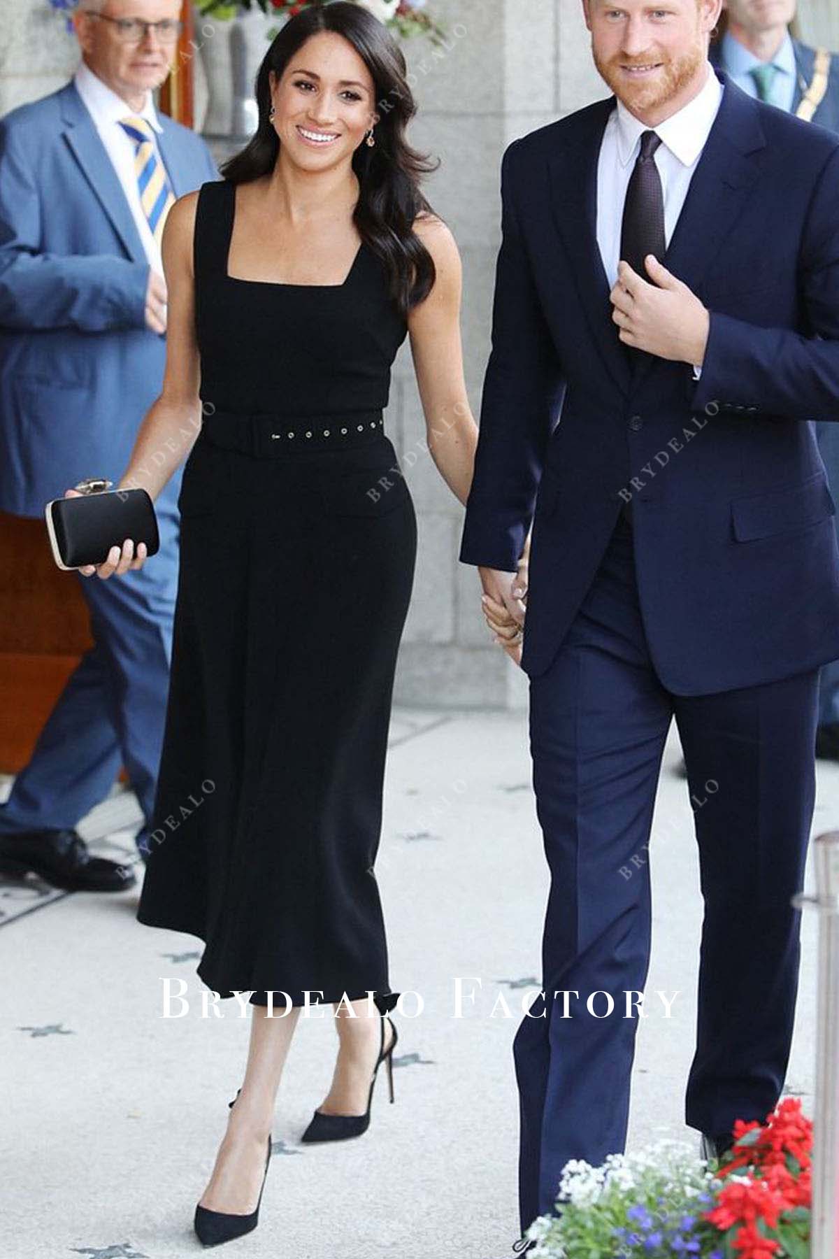 Meghan Markle Sentebale ISPS Handa Polo Cup 2018 Black Dress Meghan Markle Sentebale ISPS Handa Polo Cup 2018 Black Dress