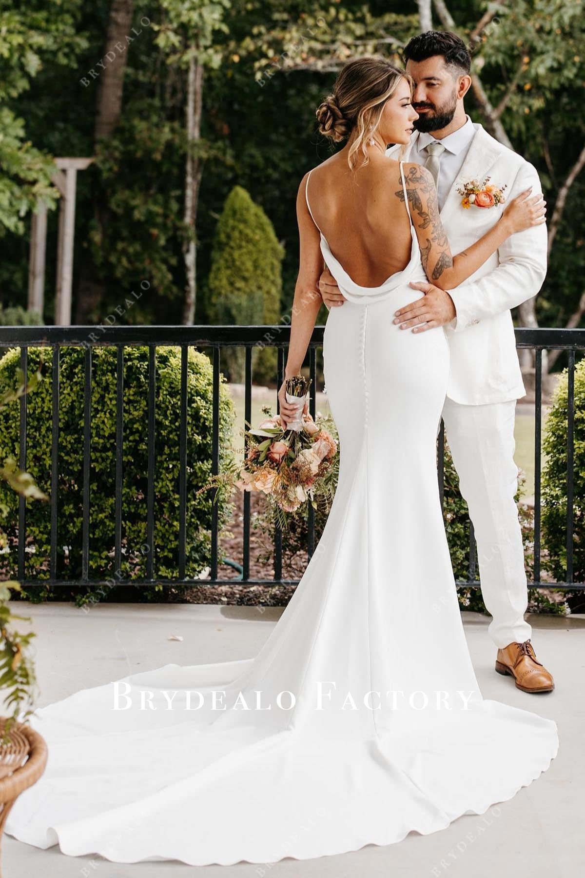 mermaid chapel train wedding dress