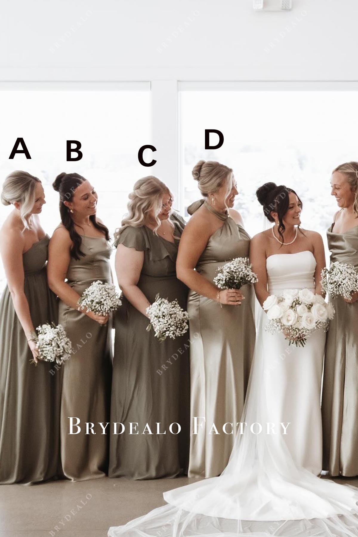 multi color mismatched bridesmaid dresses