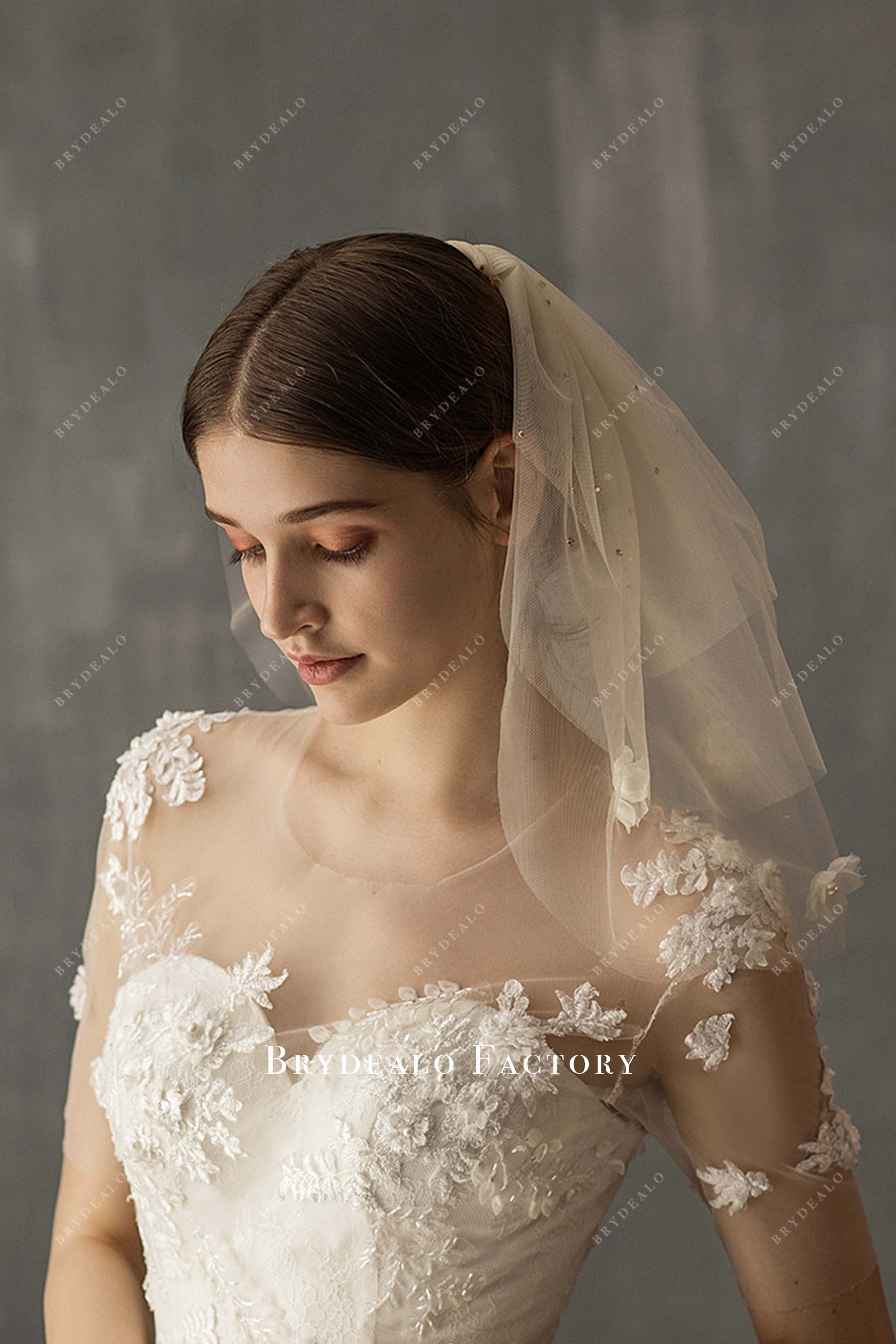 multi layered bridal veil